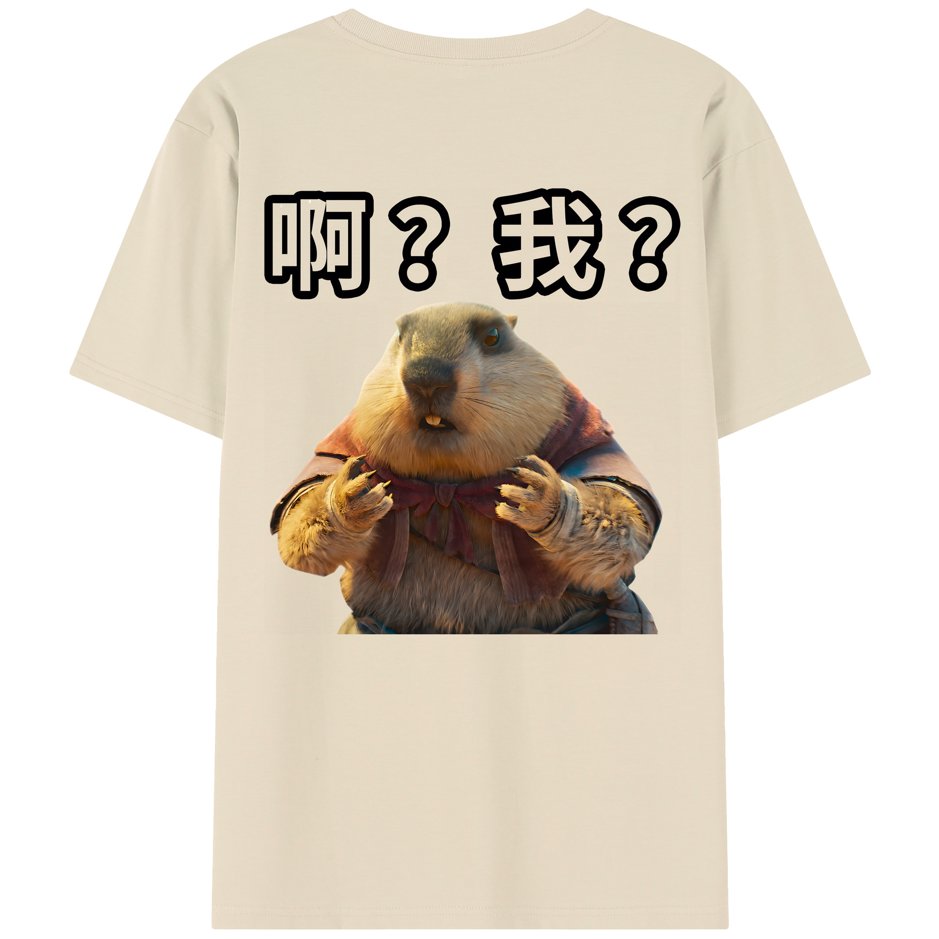 （画像用） Ne Zha 2 ナタ 魔童の大暴れ 綿100％半袖Tシャツ（背面プリント）