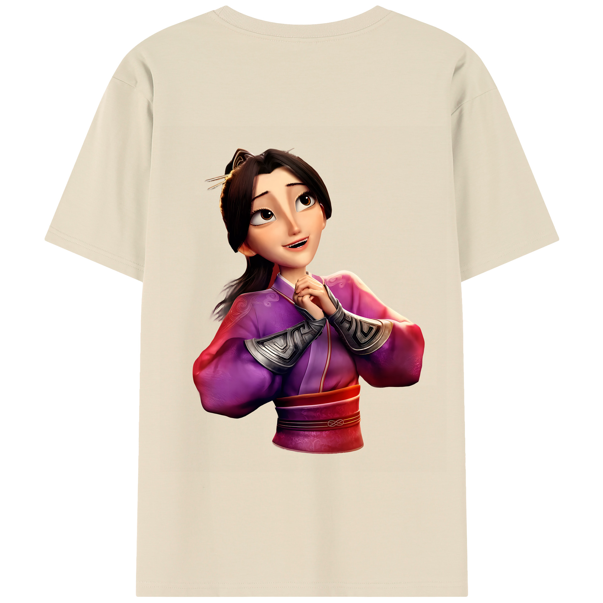 （画像用） Ne Zha 2 ナタ 魔童の大暴れ 綿100％半袖Tシャツ（背面プリント）