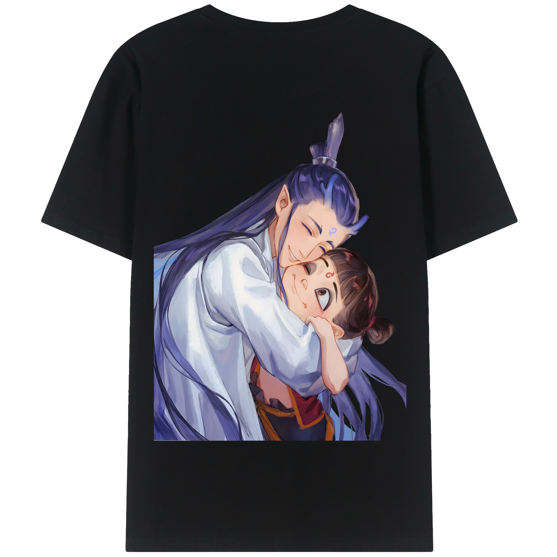 （画像用） Ne Zha 2 ナタ 魔童の大暴れ 綿100％半袖Tシャツ（背面プリント）