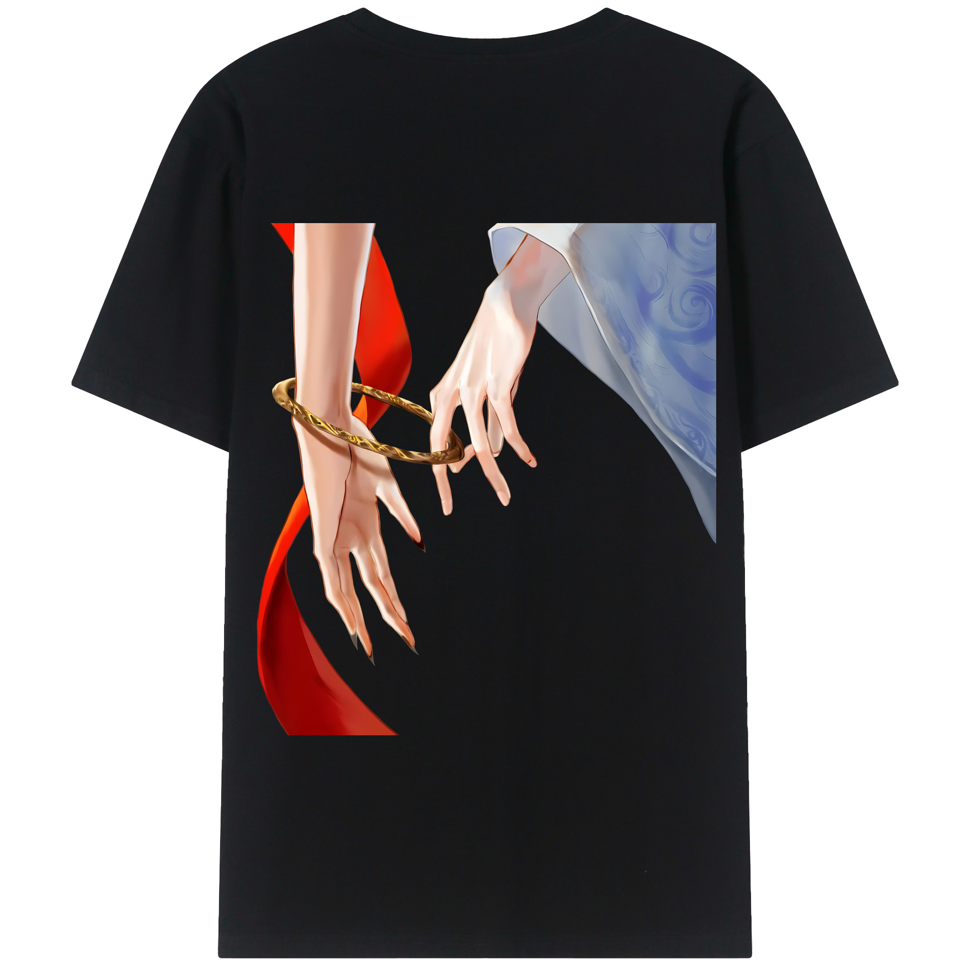 （画像用） Ne Zha 2 ナタ 魔童の大暴れ 綿100％半袖Tシャツ（背面プリント）