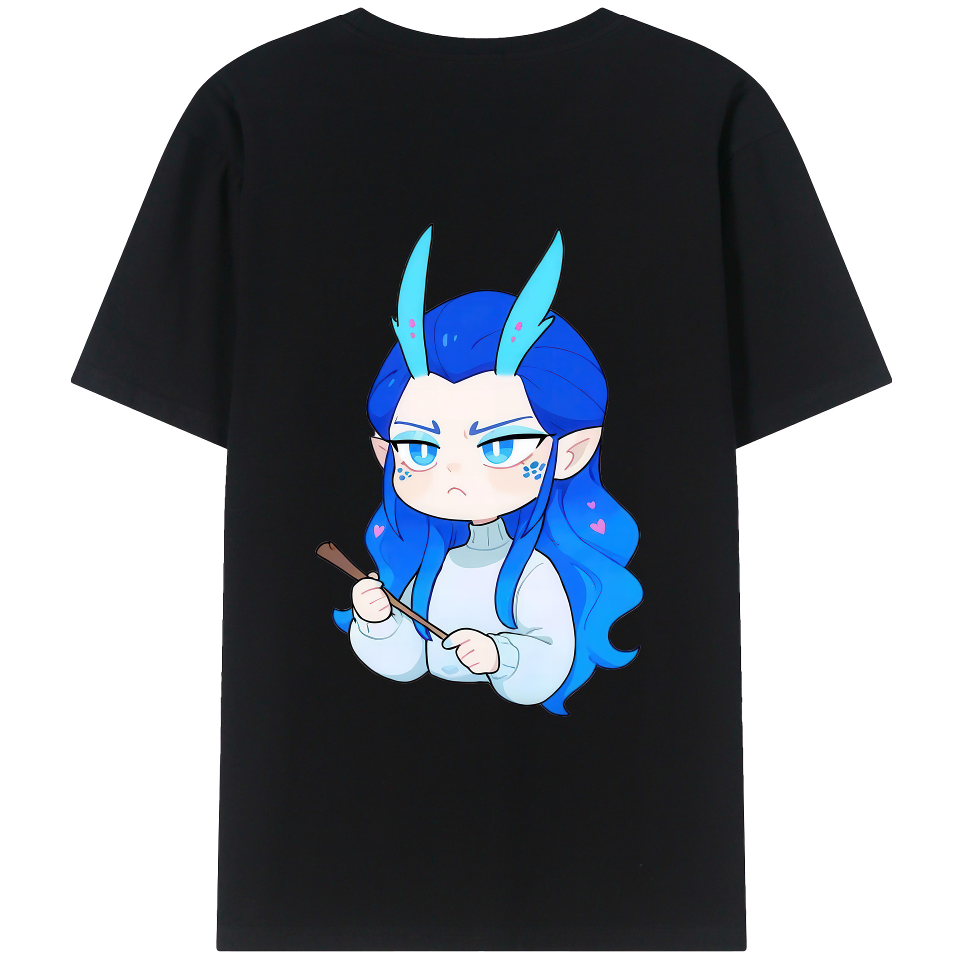 （画像用） Ne Zha 2 ナタ 魔童の大暴れ 綿100％半袖Tシャツ（背面プリント）