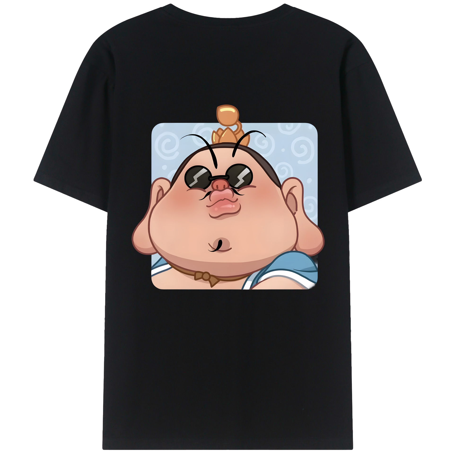 （画像用） Ne Zha 2 ナタ 魔童の大暴れ 綿100％半袖Tシャツ（背面プリント）