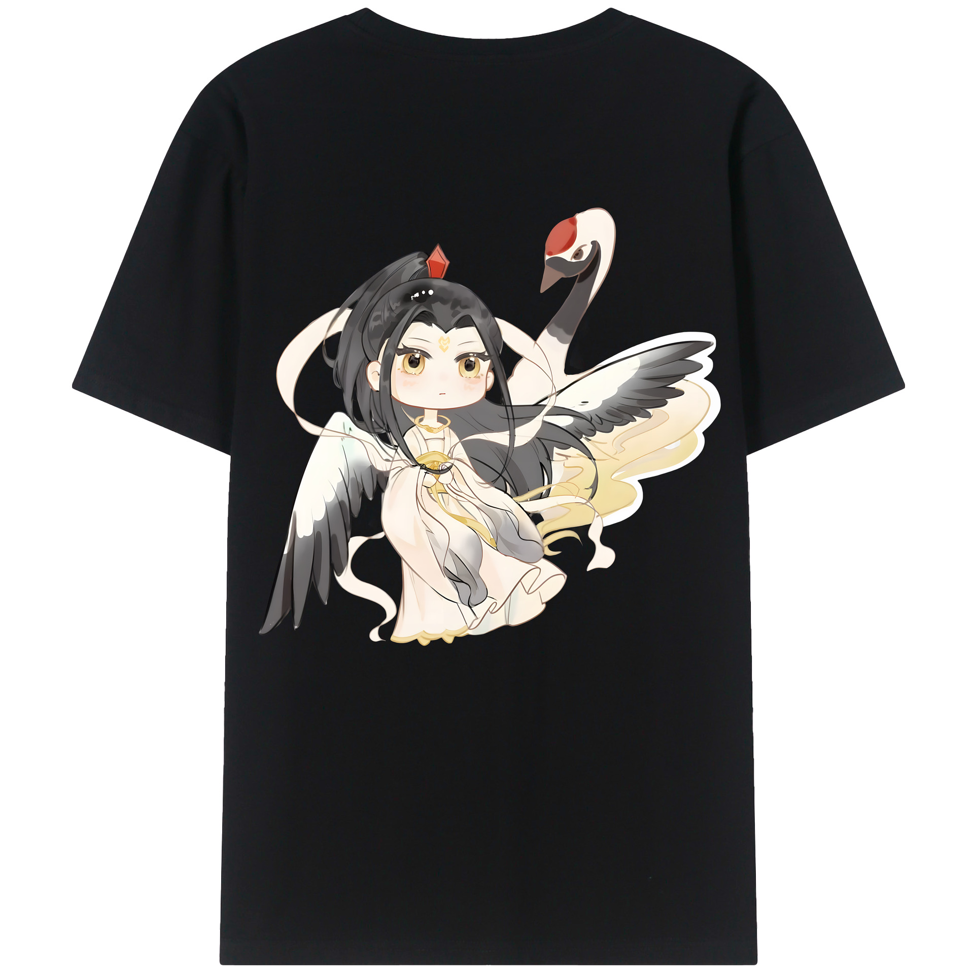 （画像用） Ne Zha 2 ナタ 魔童の大暴れ 綿100％半袖Tシャツ（背面プリント）