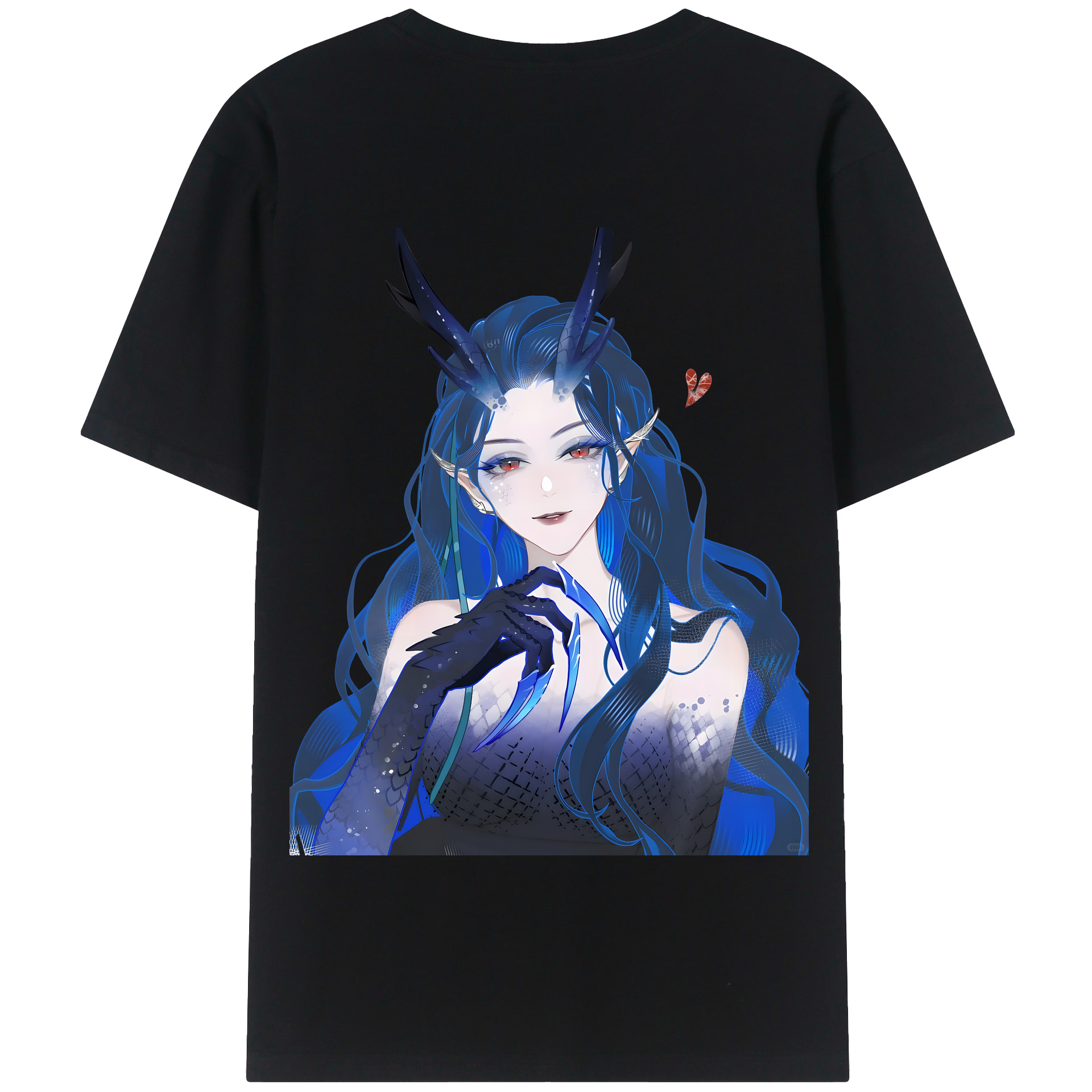 （画像用） Ne Zha 2 ナタ 魔童の大暴れ 綿100％半袖Tシャツ（背面プリント）
