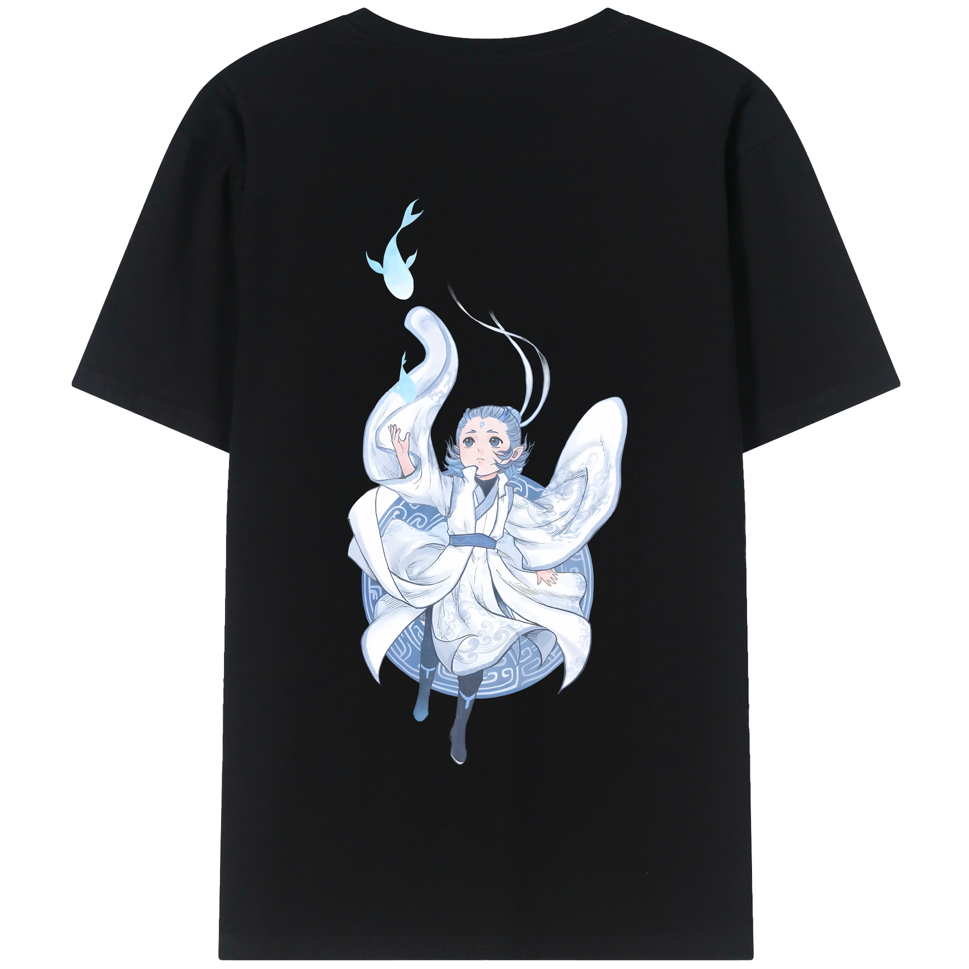 （画像用） Ne Zha 2 ナタ 魔童の大暴れ 綿100％半袖Tシャツ（背面プリント）