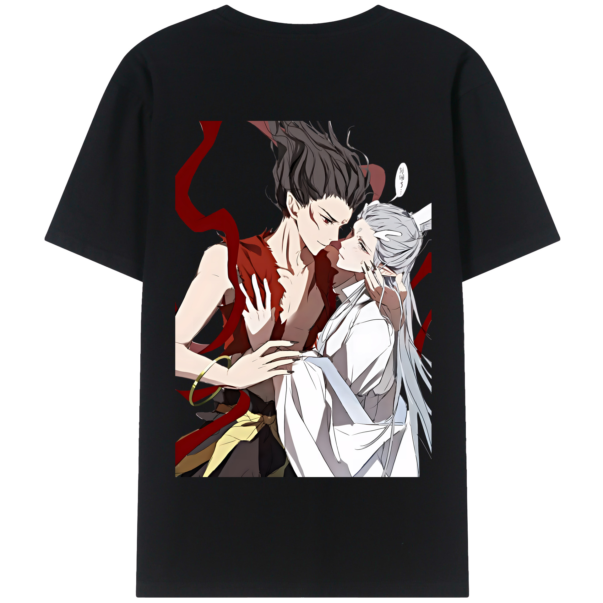 （画像用） Ne Zha 2 ナタ 魔童の大暴れ 綿100％半袖Tシャツ（背面プリント）