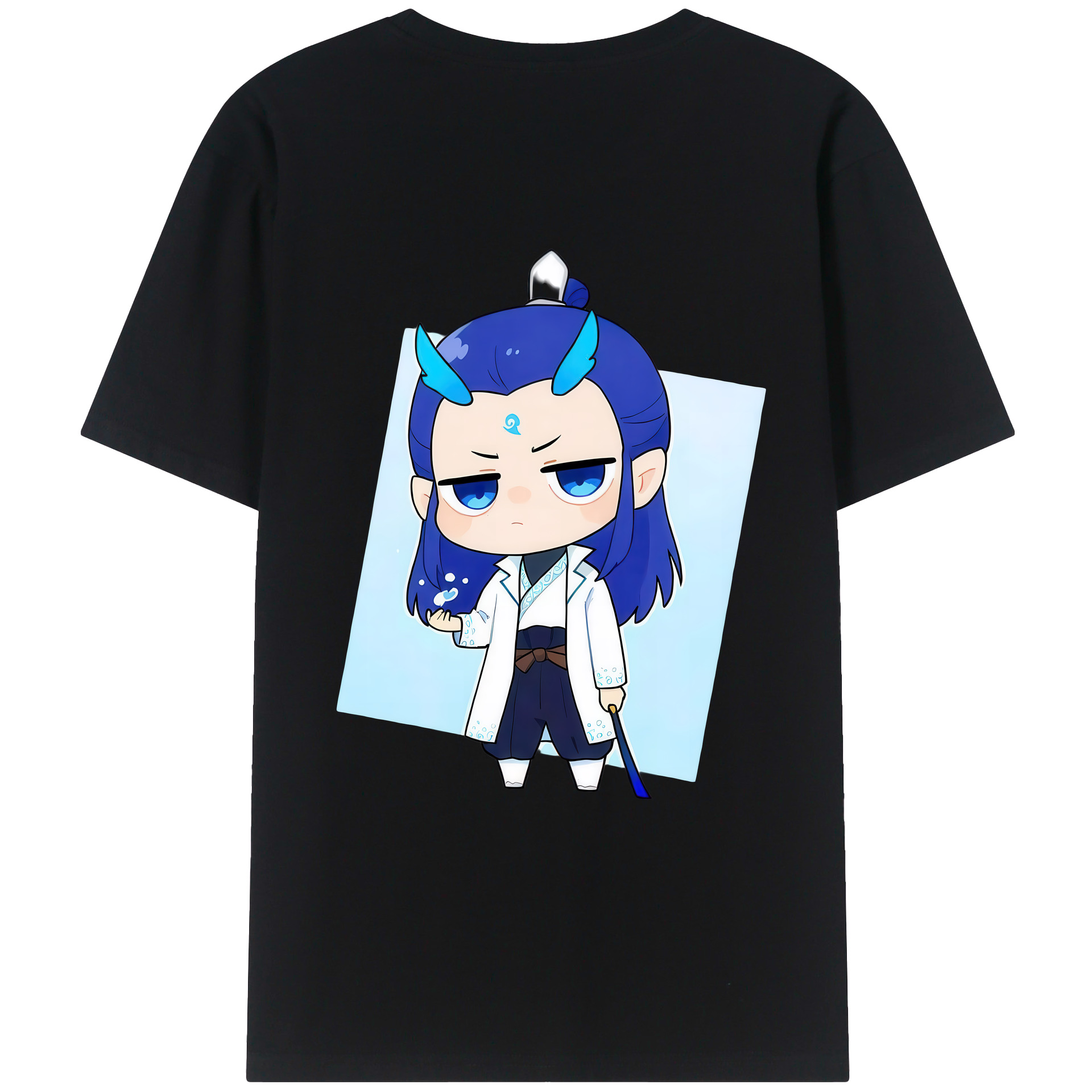 （画像用） Ne Zha 2 ナタ 魔童の大暴れ 綿100％半袖Tシャツ（背面プリント）