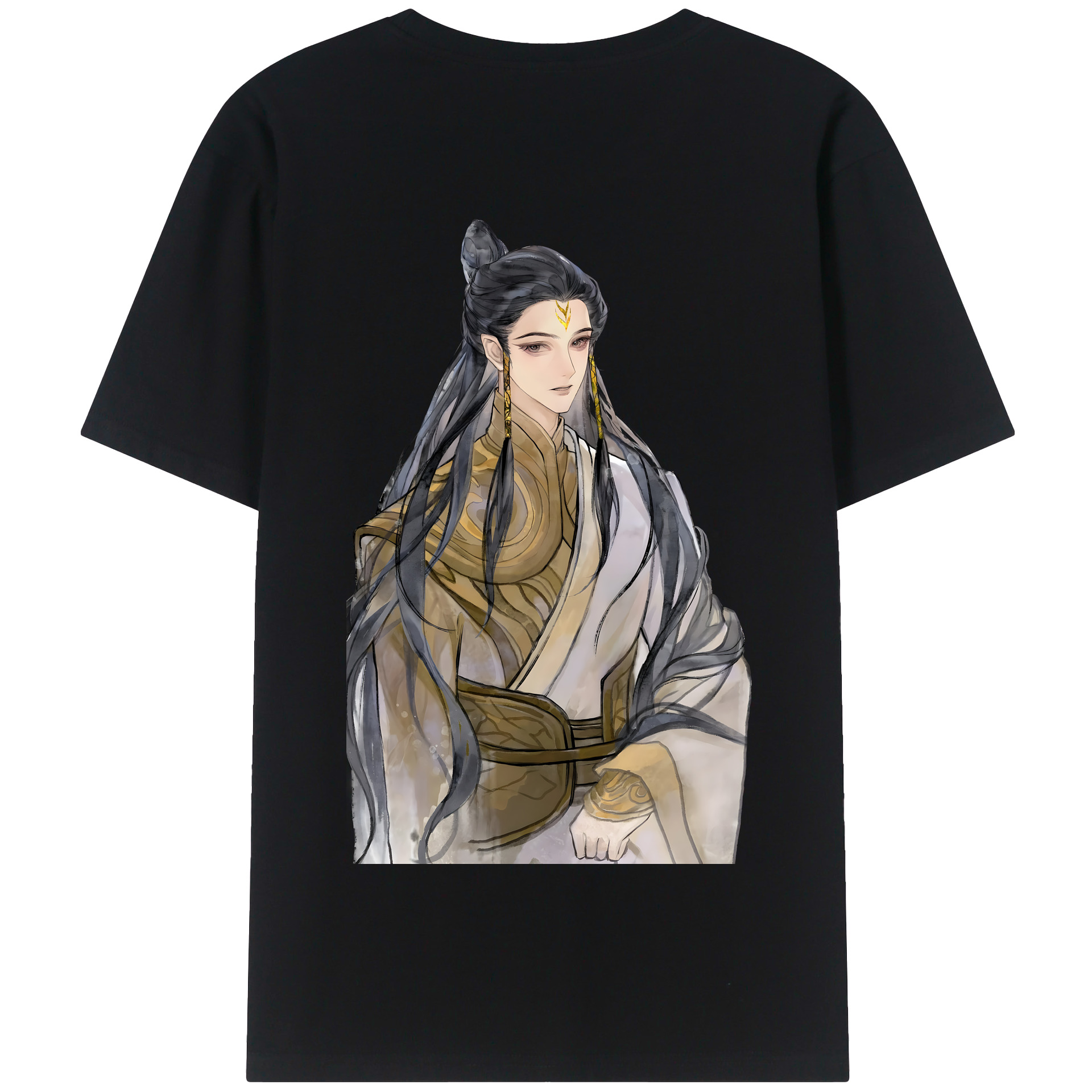 （画像用） Ne Zha 2 ナタ 魔童の大暴れ 綿100％半袖Tシャツ（背面プリント）