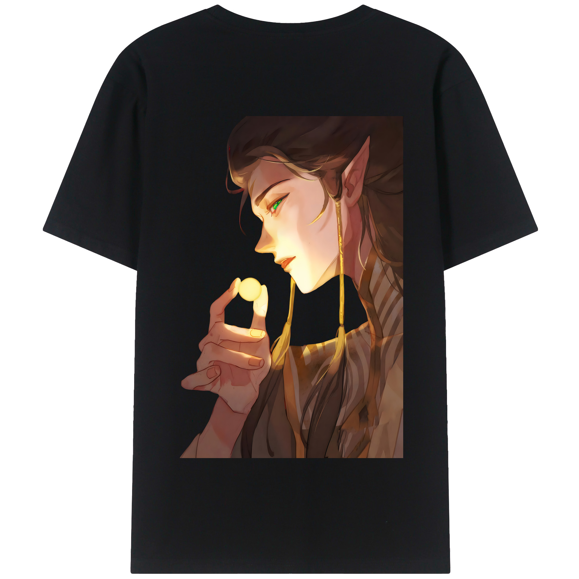 （画像用） Ne Zha 2 ナタ 魔童の大暴れ 綿100％半袖Tシャツ（背面プリント）