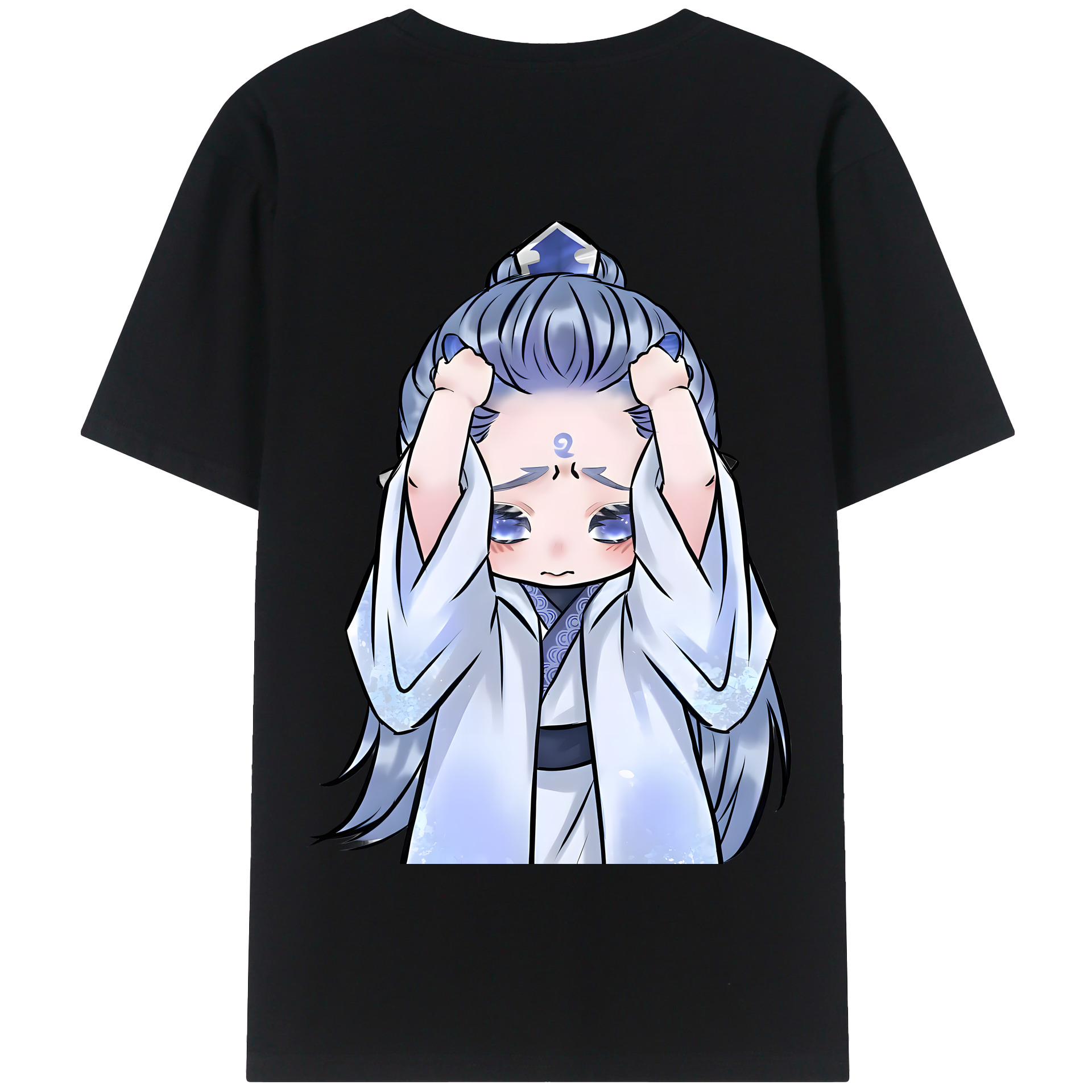 （画像用） Ne Zha 2 ナタ 魔童の大暴れ 綿100％半袖Tシャツ（背面プリント）
