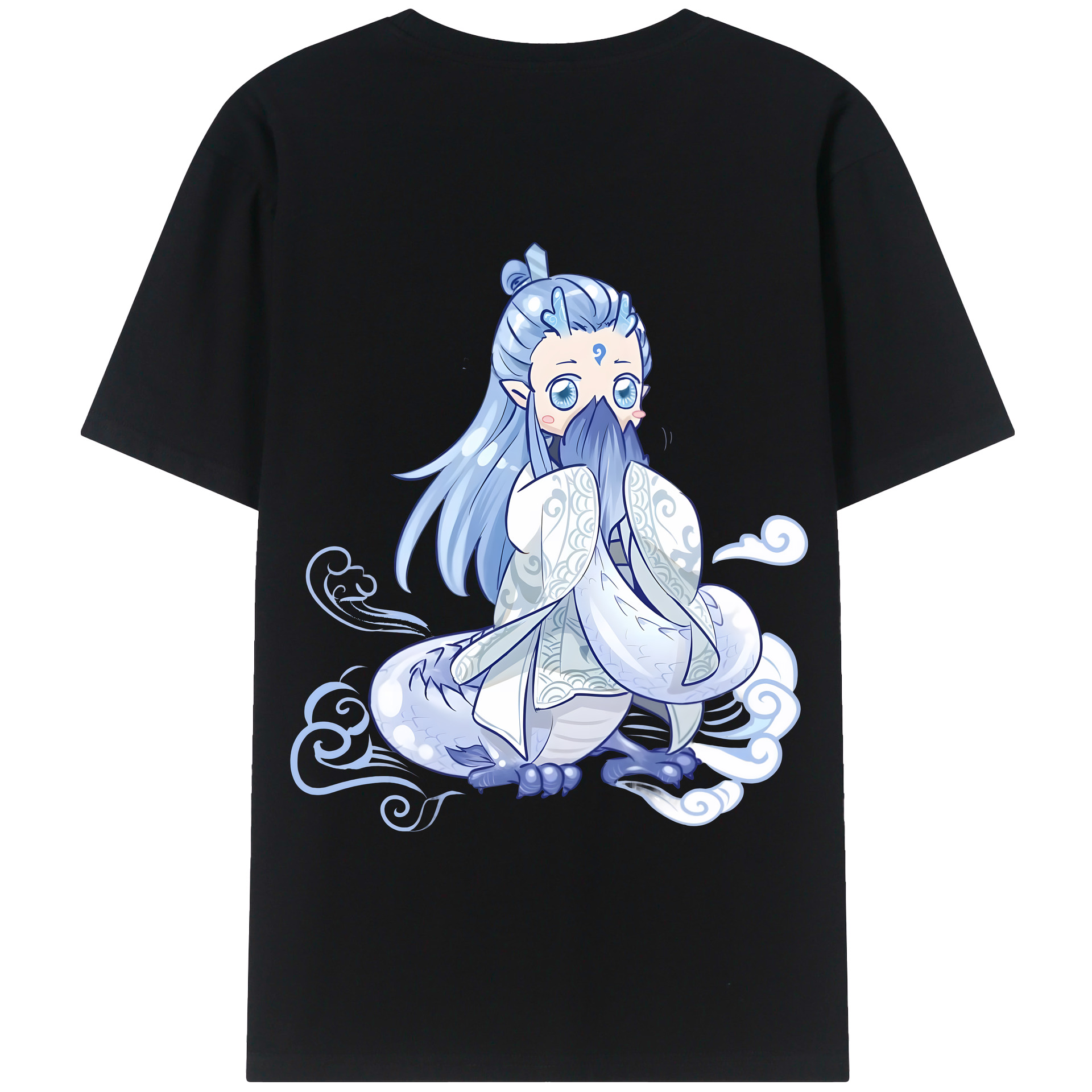 （画像用） Ne Zha 2 ナタ 魔童の大暴れ 綿100％半袖Tシャツ（背面プリント）