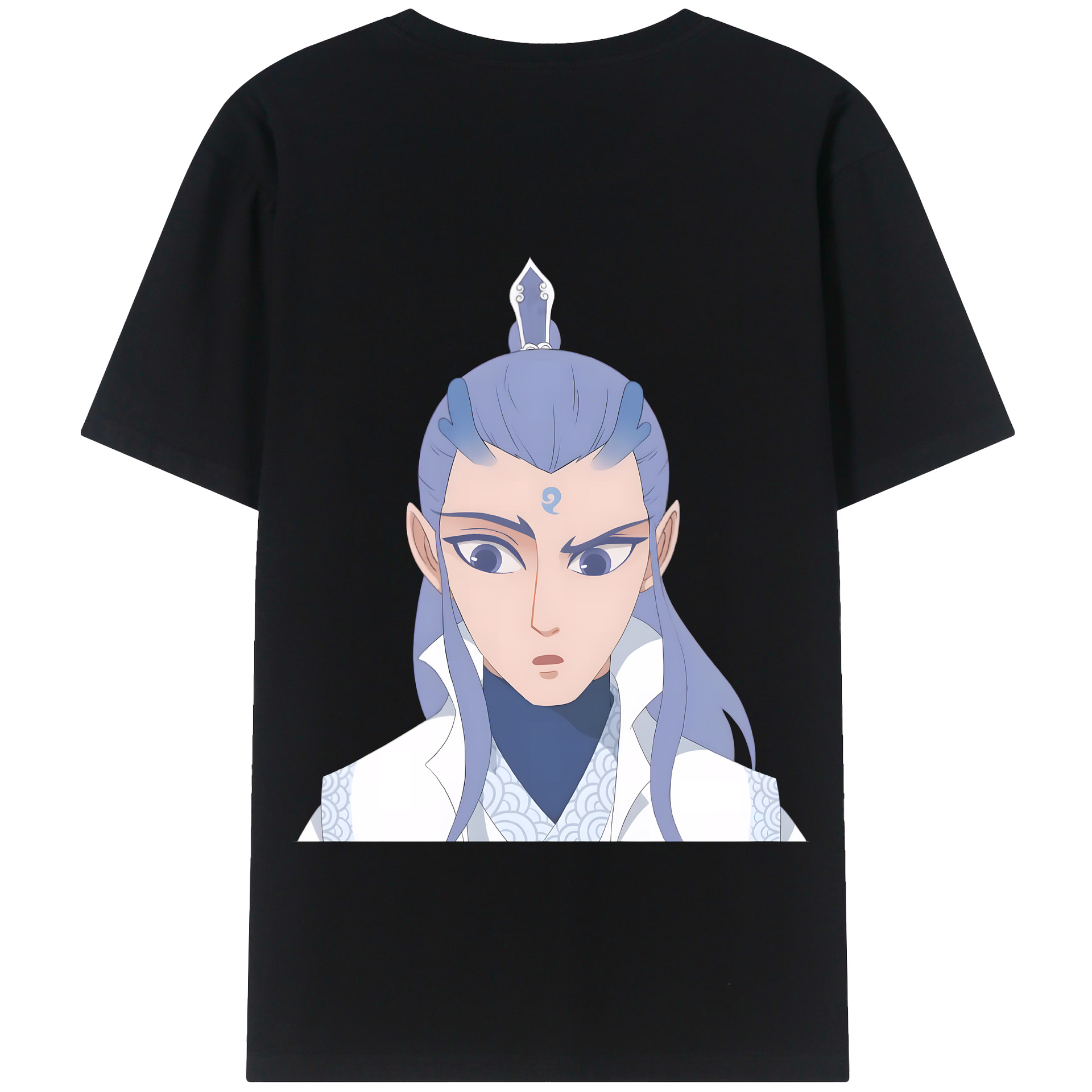 （画像用） Ne Zha 2 ナタ 魔童の大暴れ 綿100％半袖Tシャツ（背面プリント）