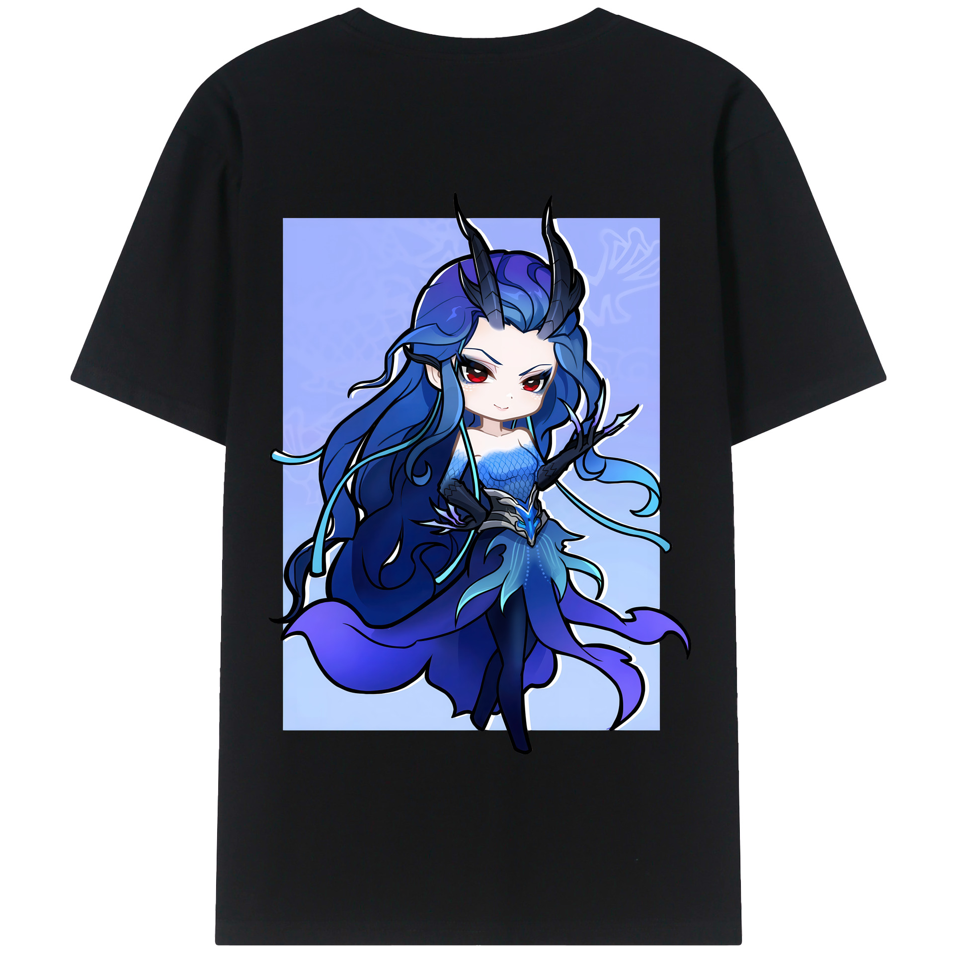 （画像用） Ne Zha 2 ナタ 魔童の大暴れ 綿100％半袖Tシャツ（背面プリント）
