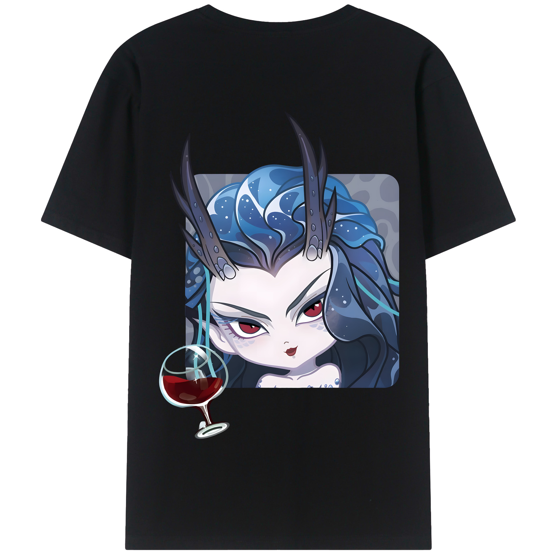 （画像用） Ne Zha 2 ナタ 魔童の大暴れ 綿100％半袖Tシャツ（背面プリント）