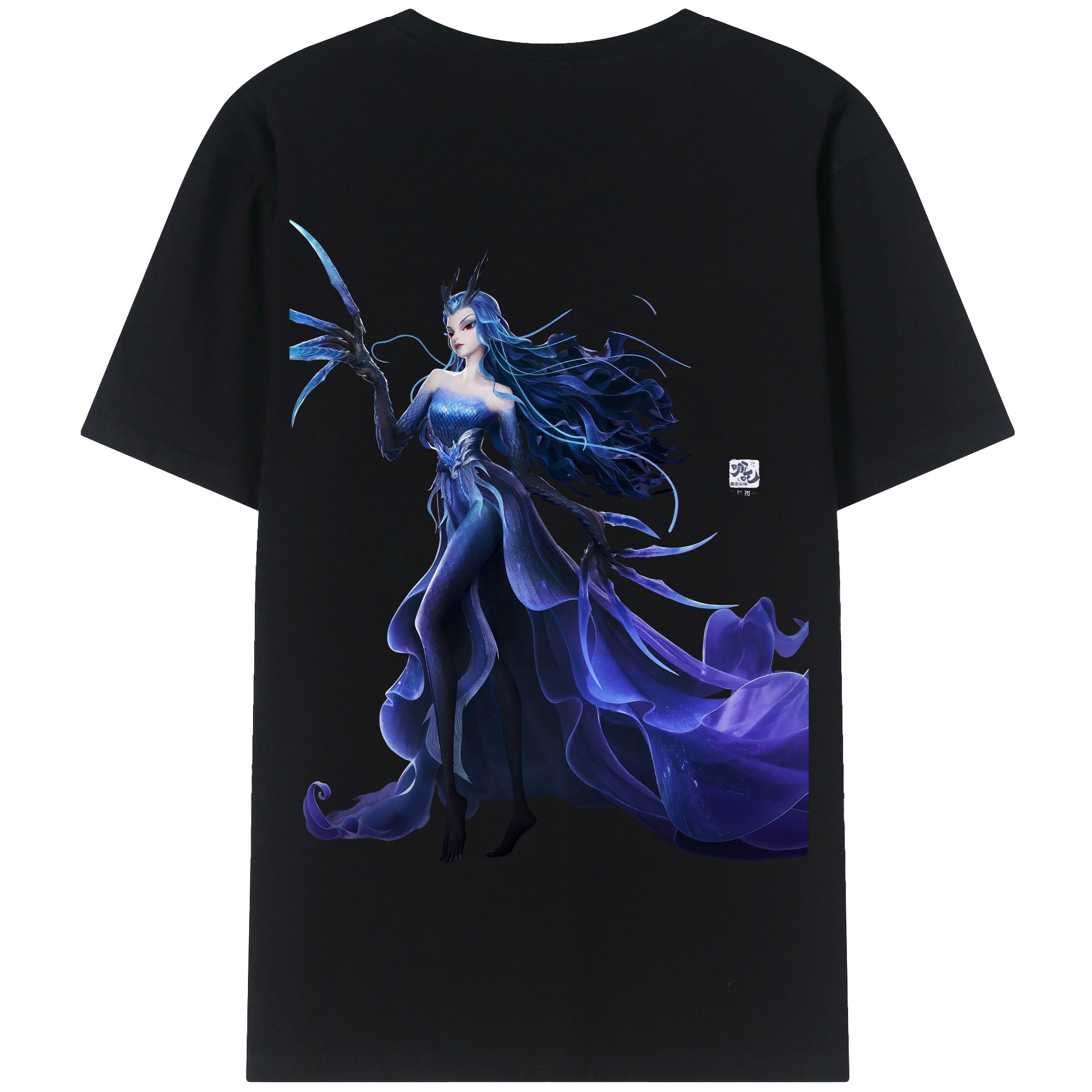 （画像用） Ne Zha 2 ナタ 魔童の大暴れ 綿100％半袖Tシャツ（背面プリント）