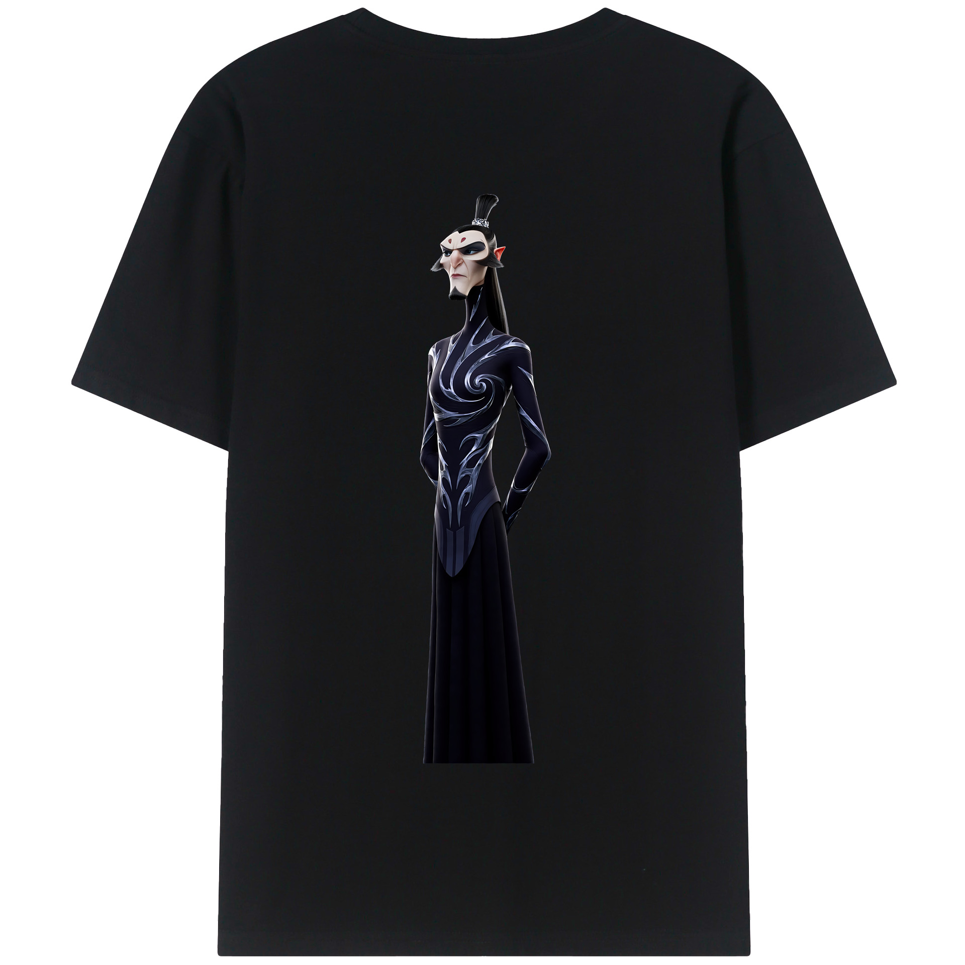 （画像用） Ne Zha 2 ナタ 魔童の大暴れ 綿100％半袖Tシャツ（背面プリント）