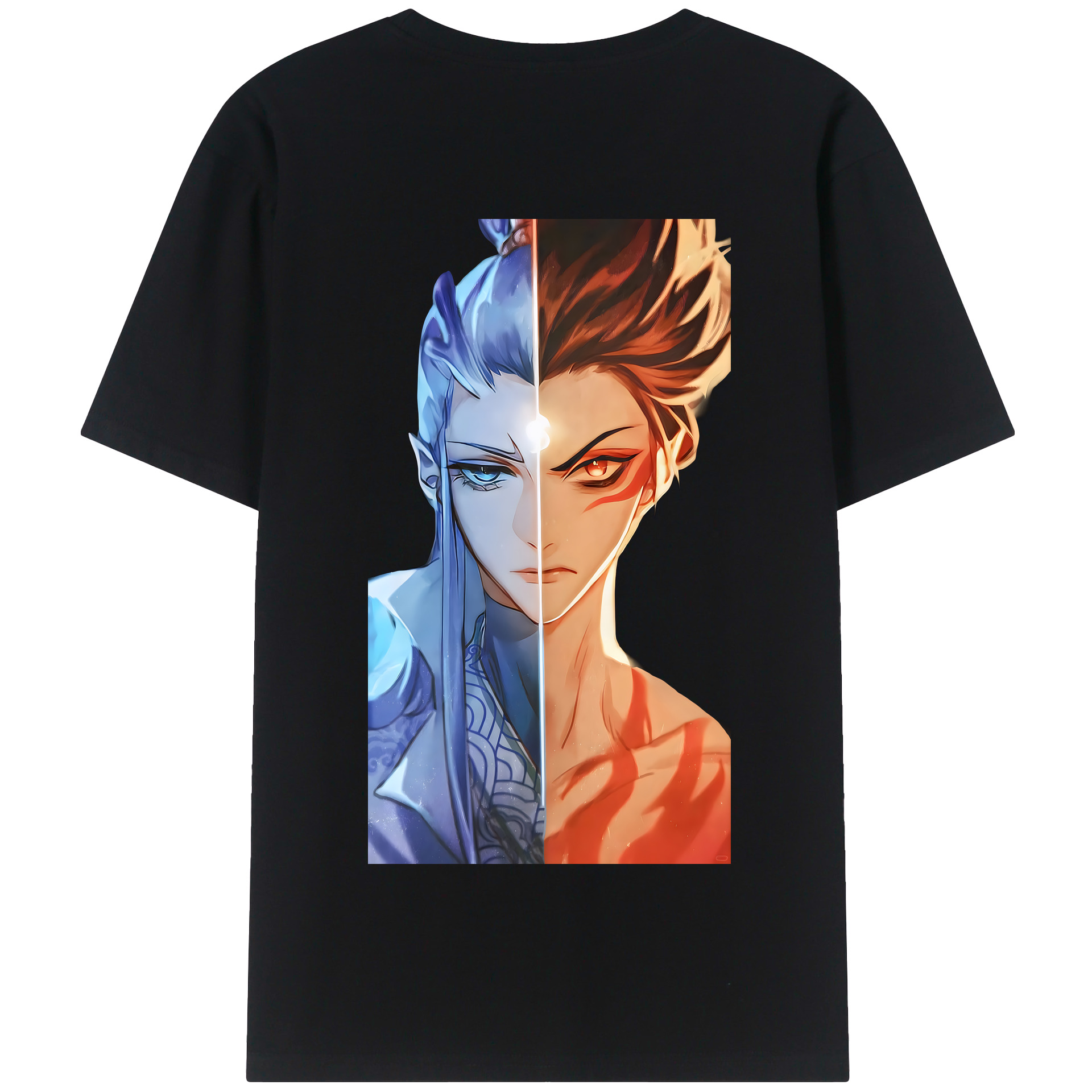 （画像用） Ne Zha 2 ナタ 魔童の大暴れ 綿100％半袖Tシャツ（背面プリント）