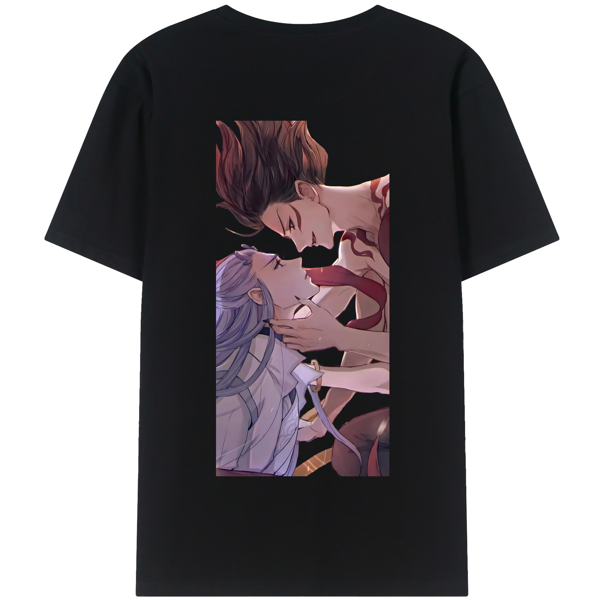 （画像用） Ne Zha 2 ナタ 魔童の大暴れ 綿100％半袖Tシャツ（背面プリント）
