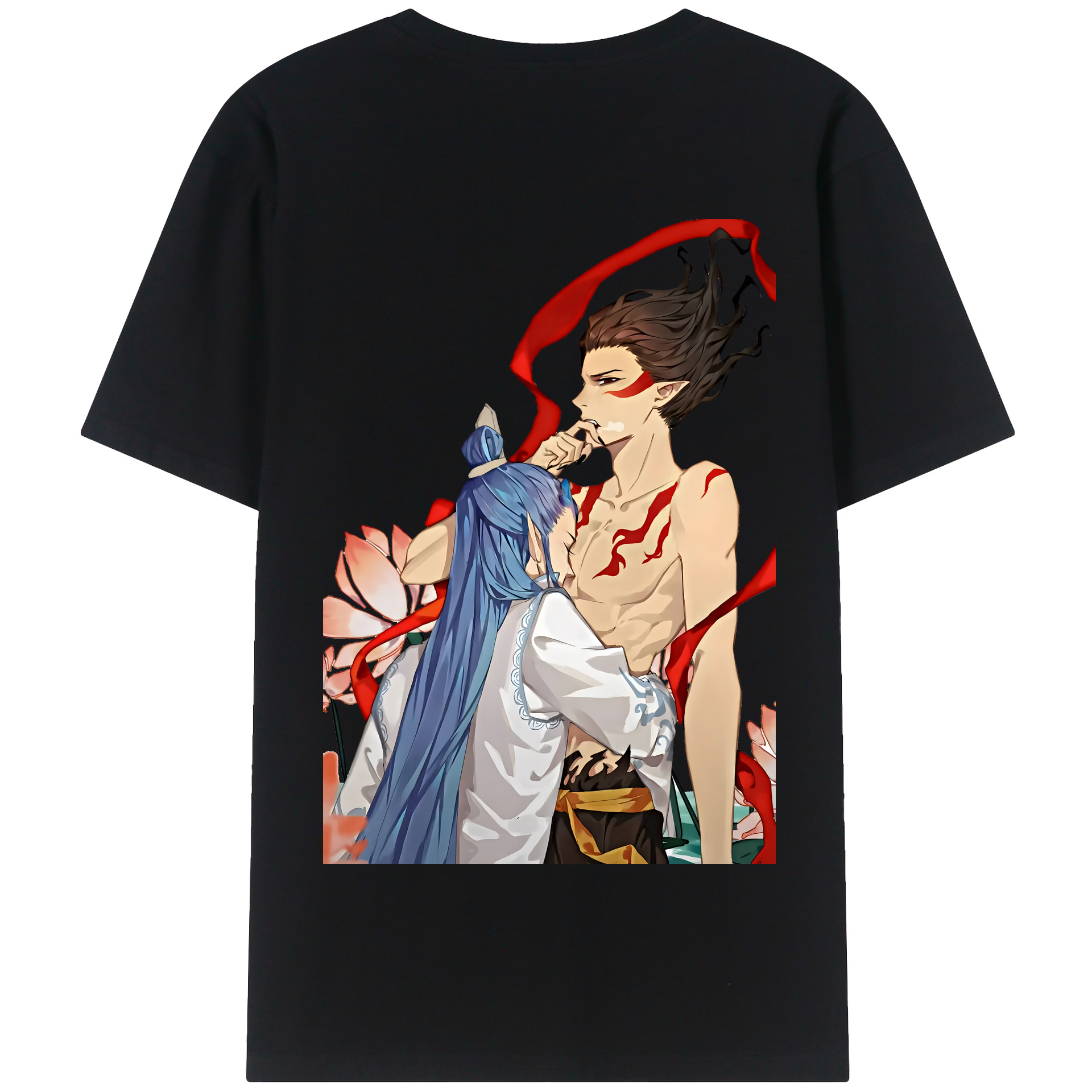 （画像用） Ne Zha 2 ナタ 魔童の大暴れ 綿100％半袖Tシャツ（背面プリント）