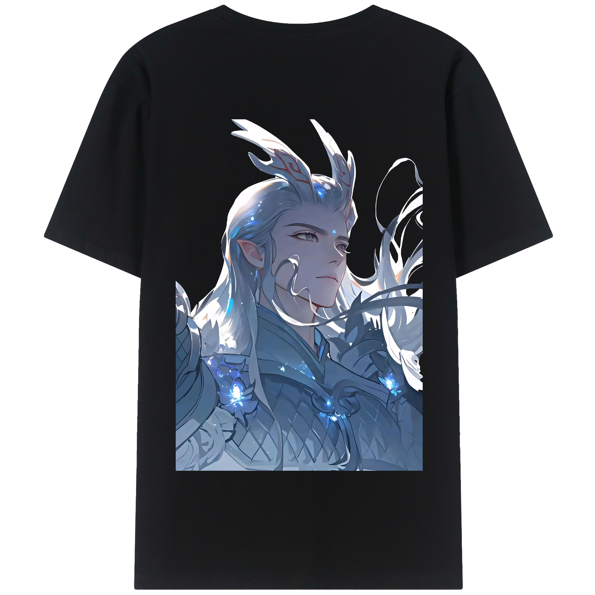 （画像用） Ne Zha 2 ナタ 魔童の大暴れ 綿100％半袖Tシャツ（背面プリント）