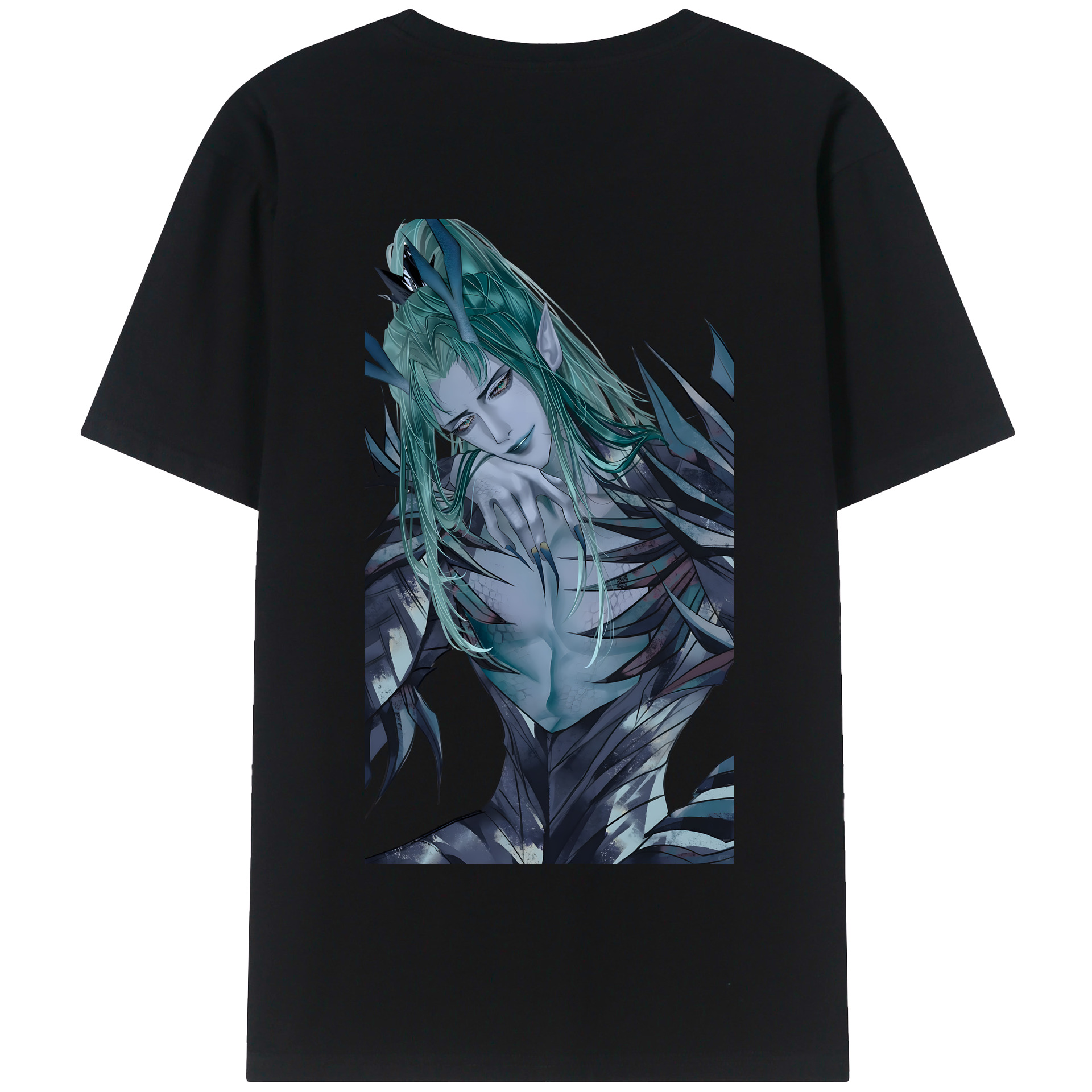 （画像用） Ne Zha 2 ナタ 魔童の大暴れ 綿100％半袖Tシャツ（背面プリント）