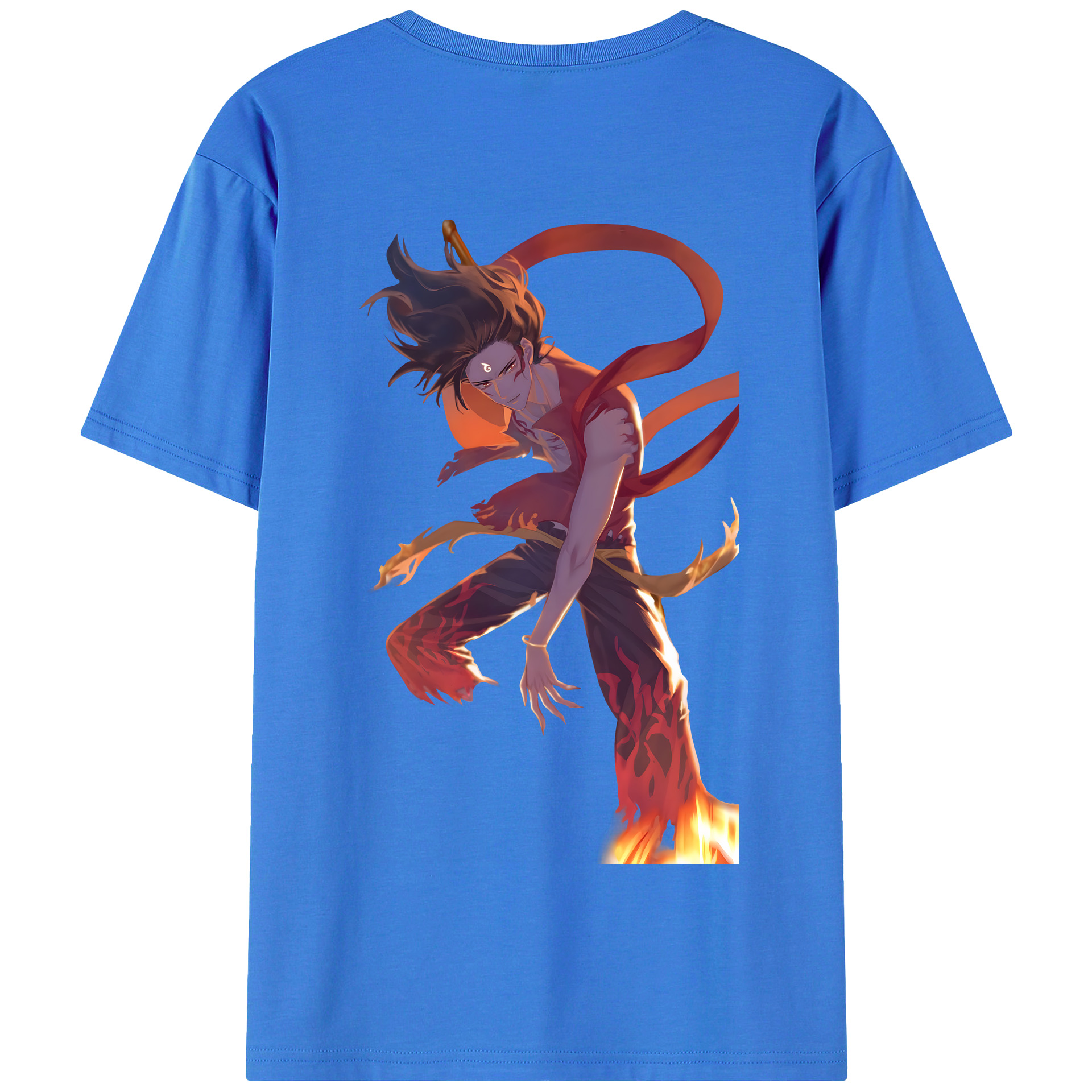 （画像用） Ne Zha 2 ナタ 魔童の大暴れ 綿100％半袖Tシャツ（背面プリント）