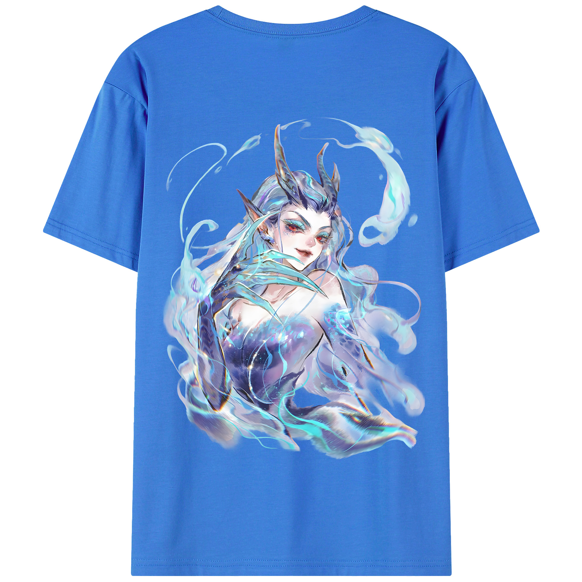 （画像用） Ne Zha 2 ナタ 魔童の大暴れ 綿100％半袖Tシャツ（背面プリント）