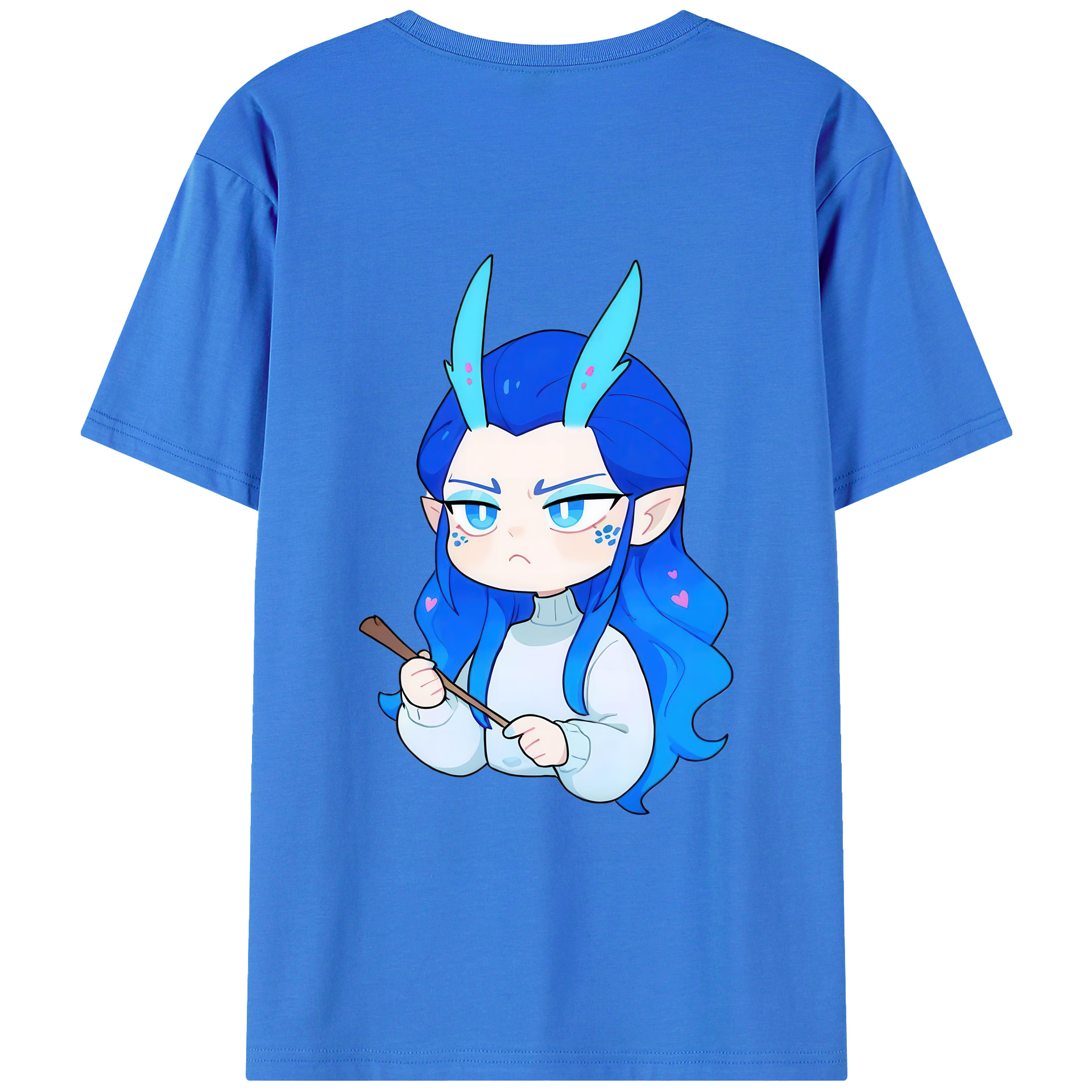 （画像用） Ne Zha 2 ナタ 魔童の大暴れ 綿100％半袖Tシャツ（背面プリント）