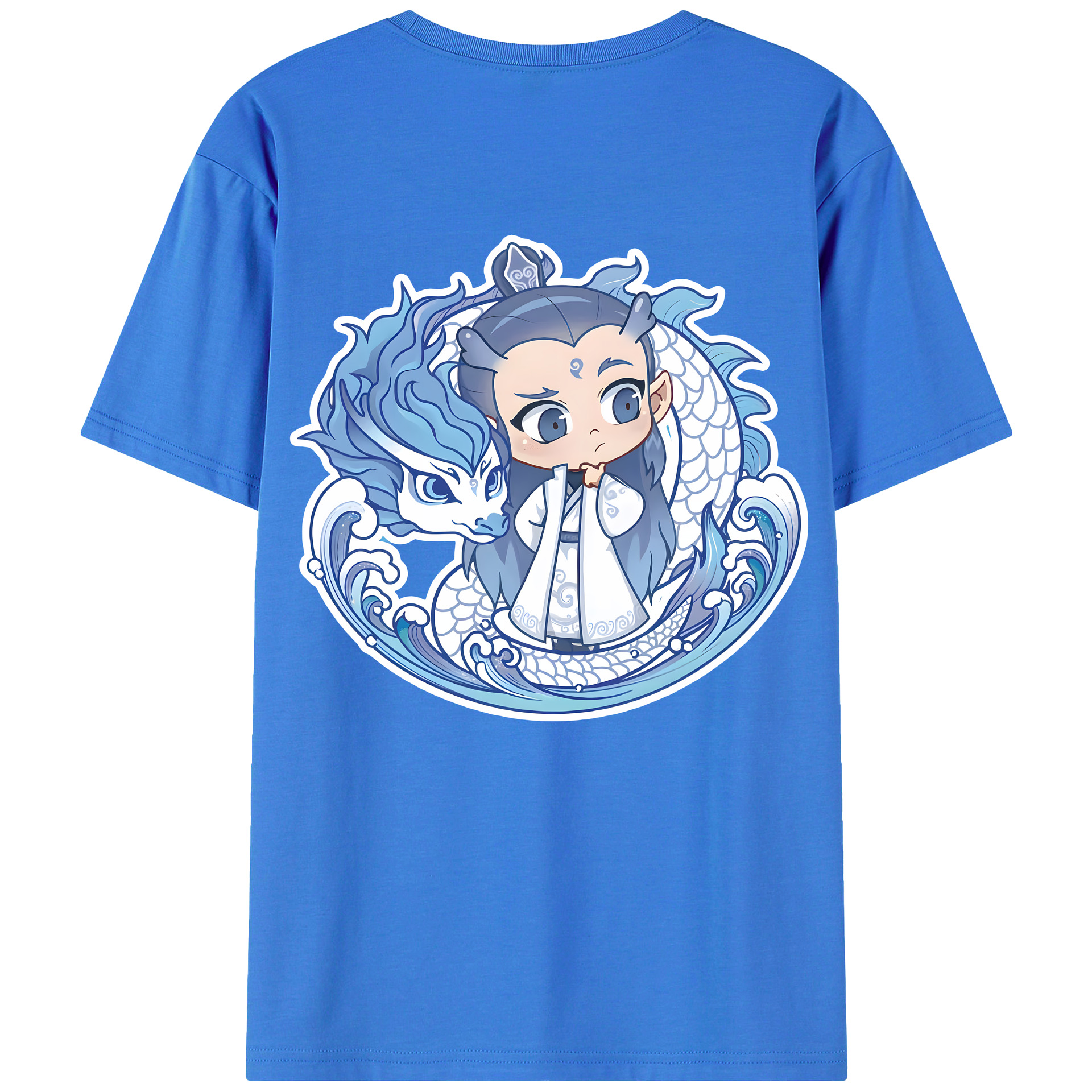 （画像用） Ne Zha 2 ナタ 魔童の大暴れ 綿100％半袖Tシャツ（背面プリント）