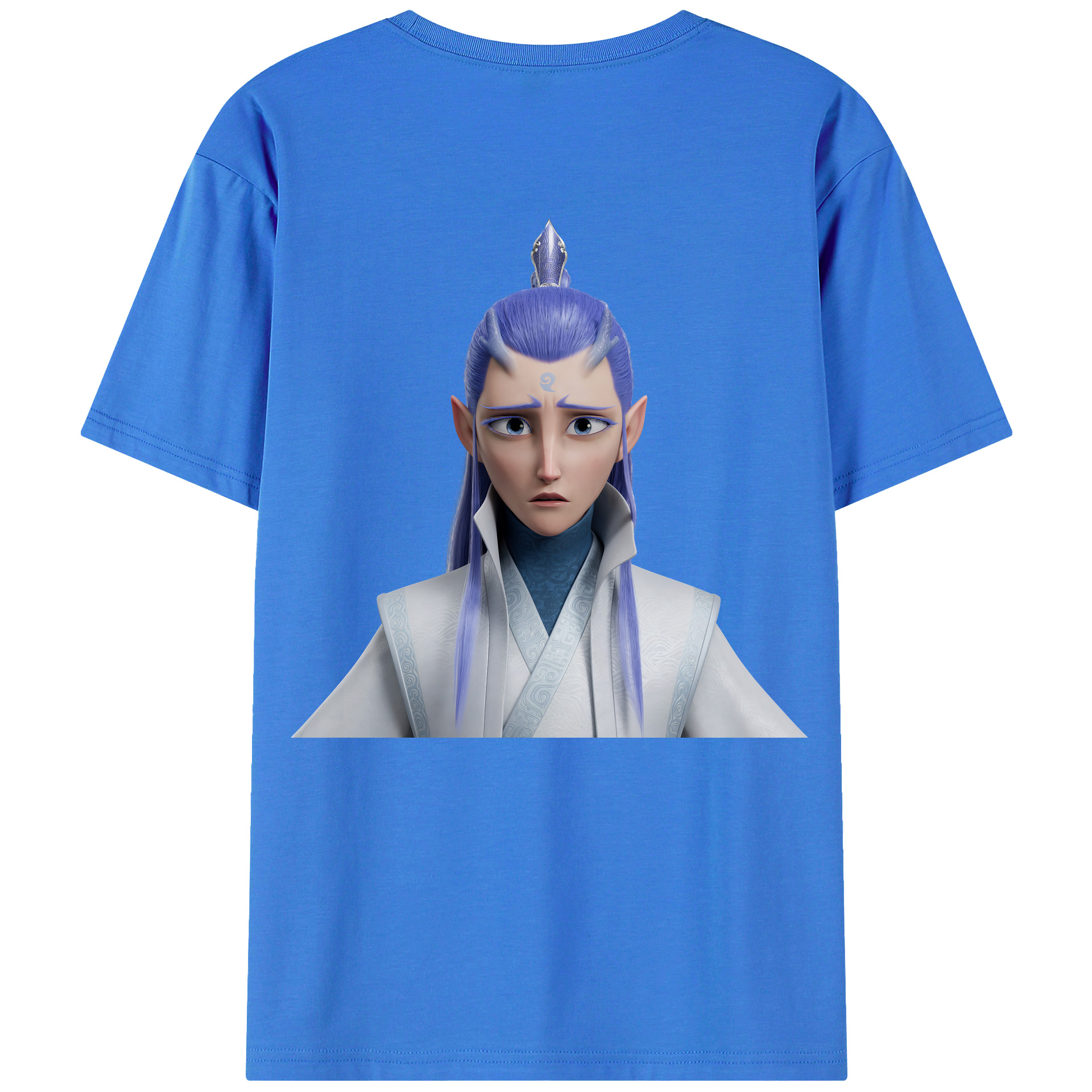 （画像用） Ne Zha 2 ナタ 魔童の大暴れ 綿100％半袖Tシャツ（背面プリント）
