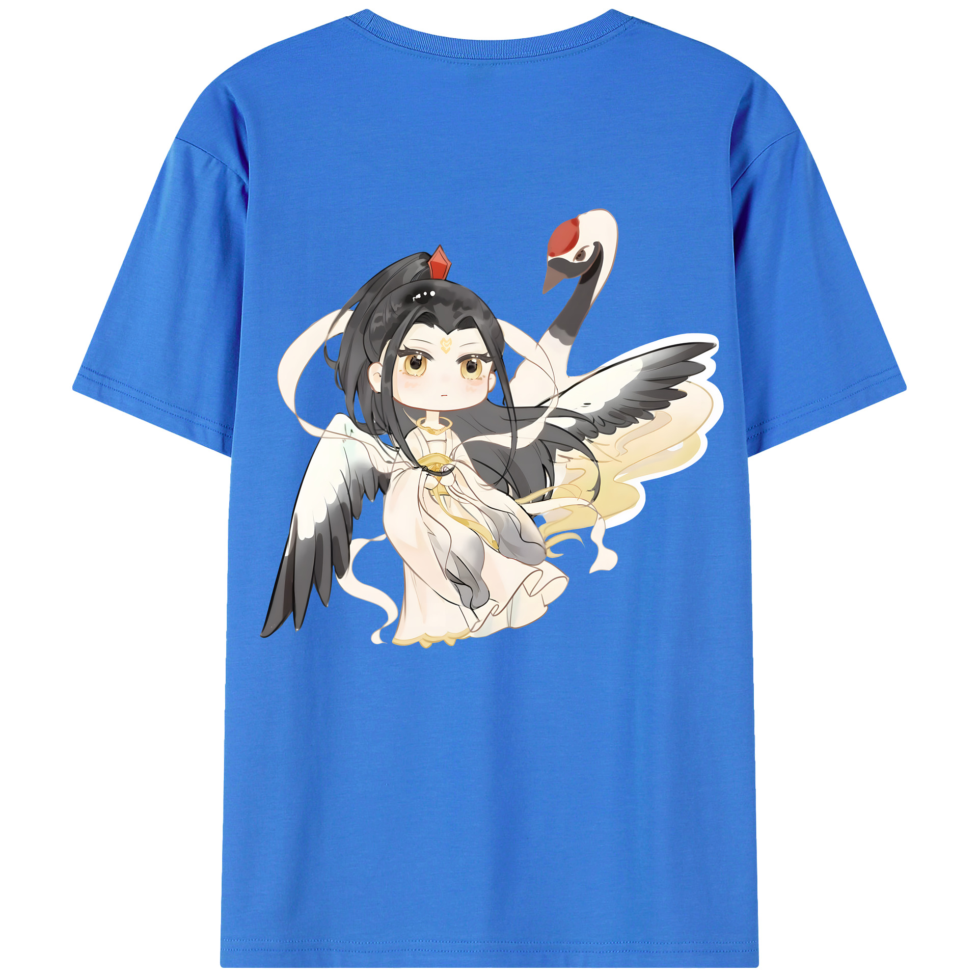 （画像用） Ne Zha 2 ナタ 魔童の大暴れ 綿100％半袖Tシャツ（背面プリント）