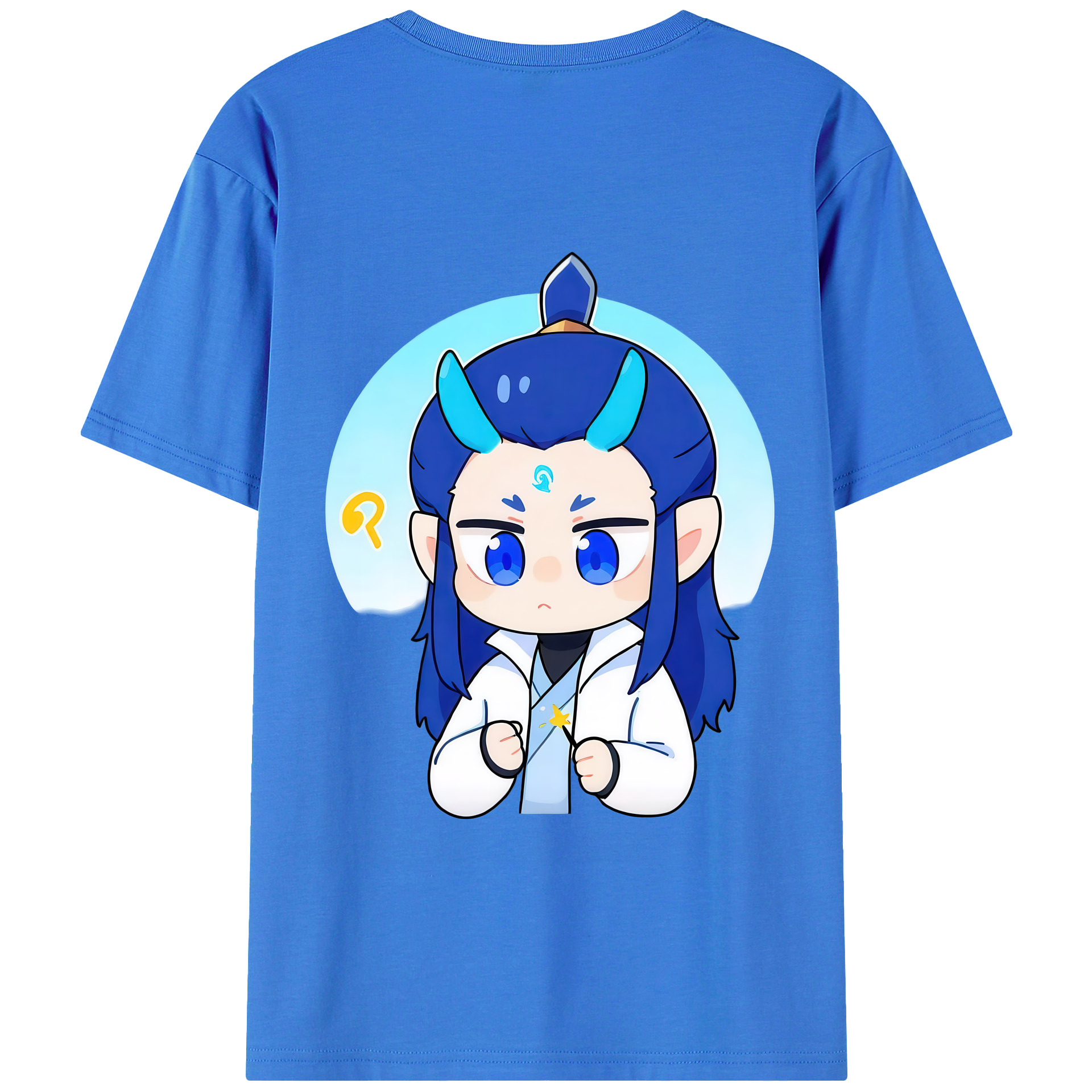 （画像用） Ne Zha 2 ナタ 魔童の大暴れ 綿100％半袖Tシャツ（背面プリント）