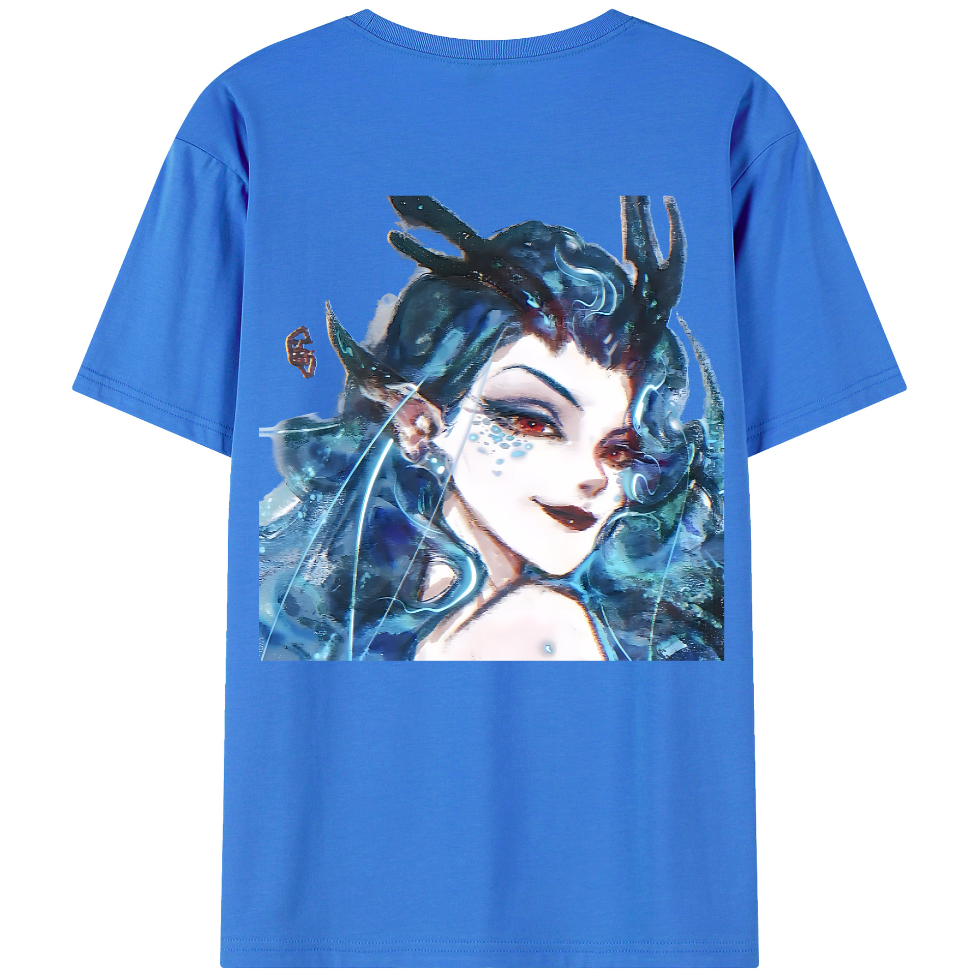 （画像用） Ne Zha 2 ナタ 魔童の大暴れ 綿100％半袖Tシャツ（背面プリント）