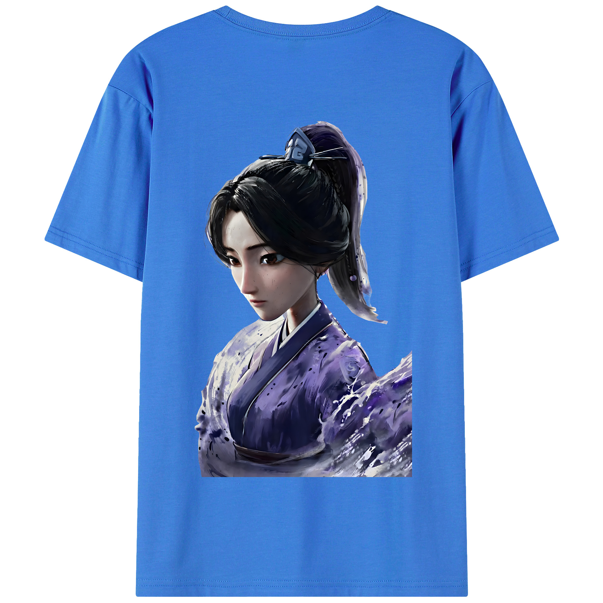 （画像用） Ne Zha 2 ナタ 魔童の大暴れ 綿100％半袖Tシャツ（背面プリント）
