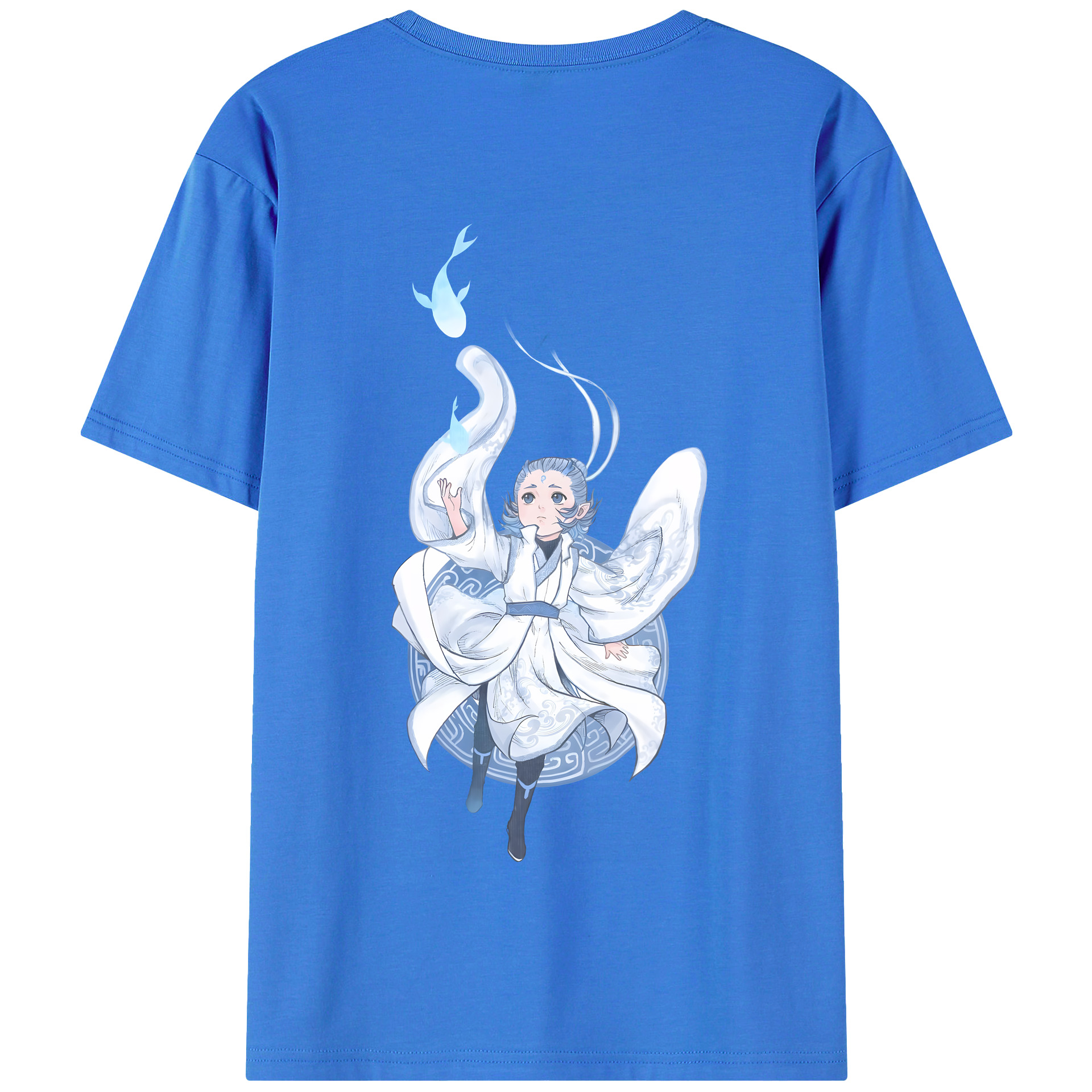 （画像用） Ne Zha 2 ナタ 魔童の大暴れ 綿100％半袖Tシャツ（背面プリント）