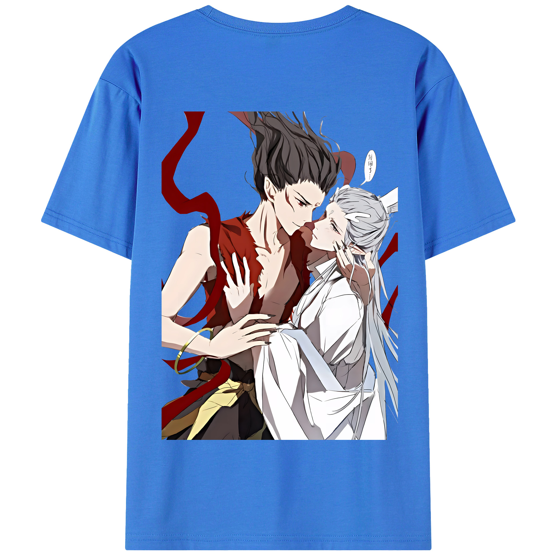 （画像用） Ne Zha 2 ナタ 魔童の大暴れ 綿100％半袖Tシャツ（背面プリント）