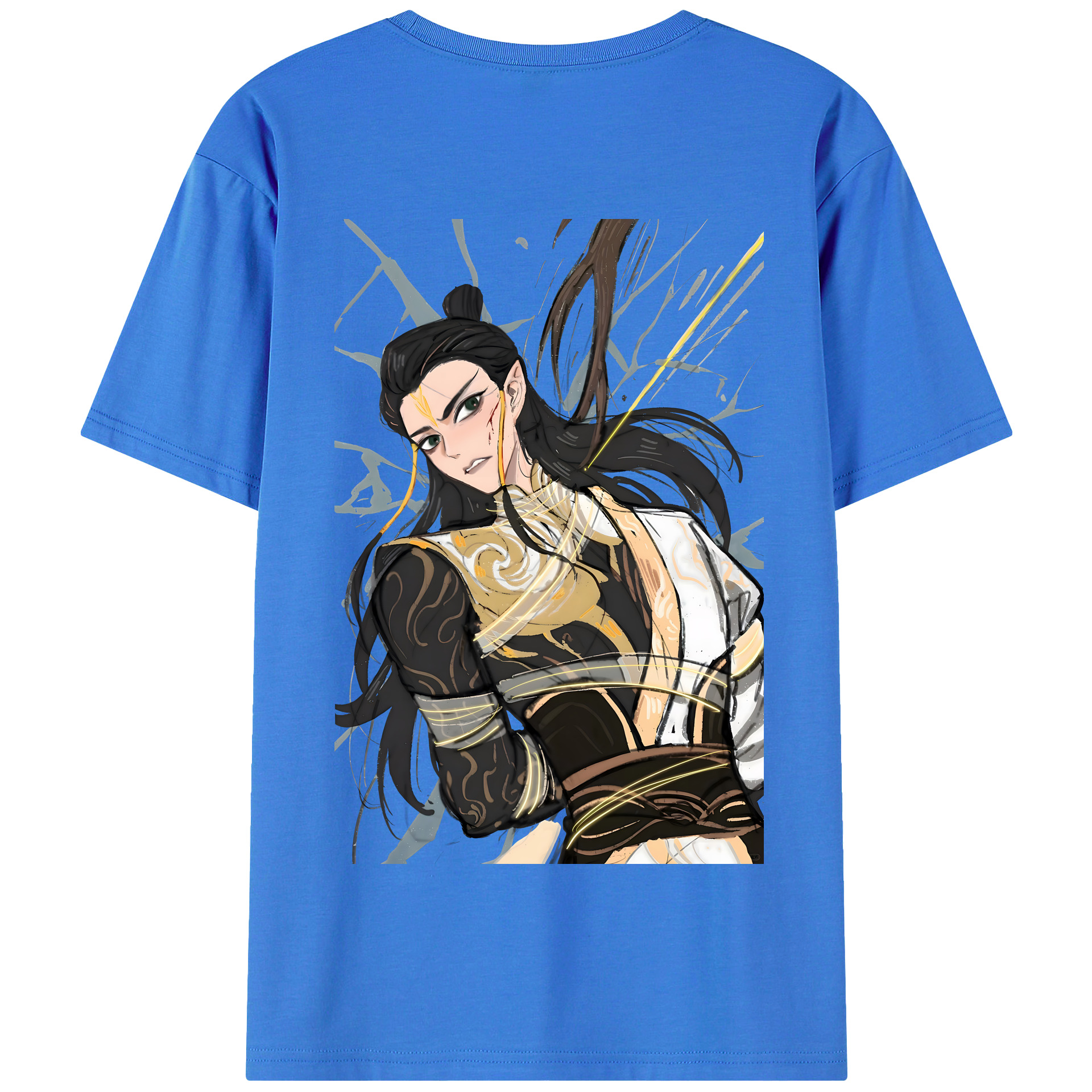 （画像用） Ne Zha 2 ナタ 魔童の大暴れ 綿100％半袖Tシャツ（背面プリント）