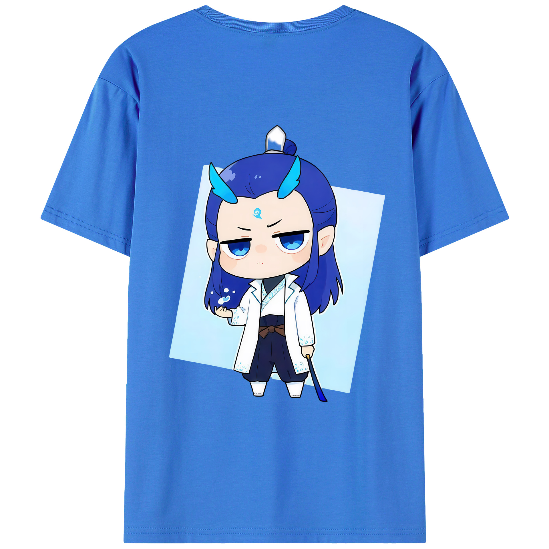 （画像用） Ne Zha 2 ナタ 魔童の大暴れ 綿100％半袖Tシャツ（背面プリント）