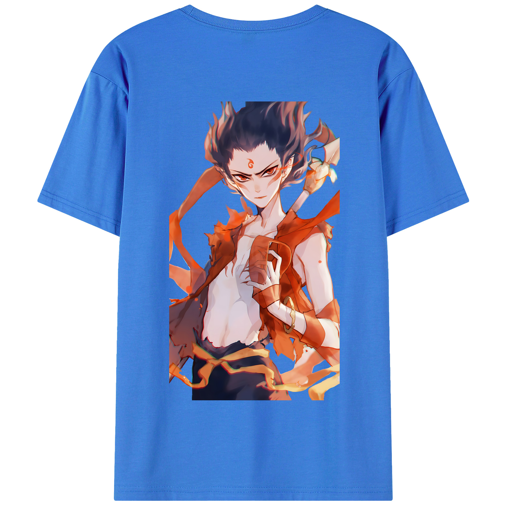 （画像用） Ne Zha 2 ナタ 魔童の大暴れ 綿100％半袖Tシャツ（背面プリント）