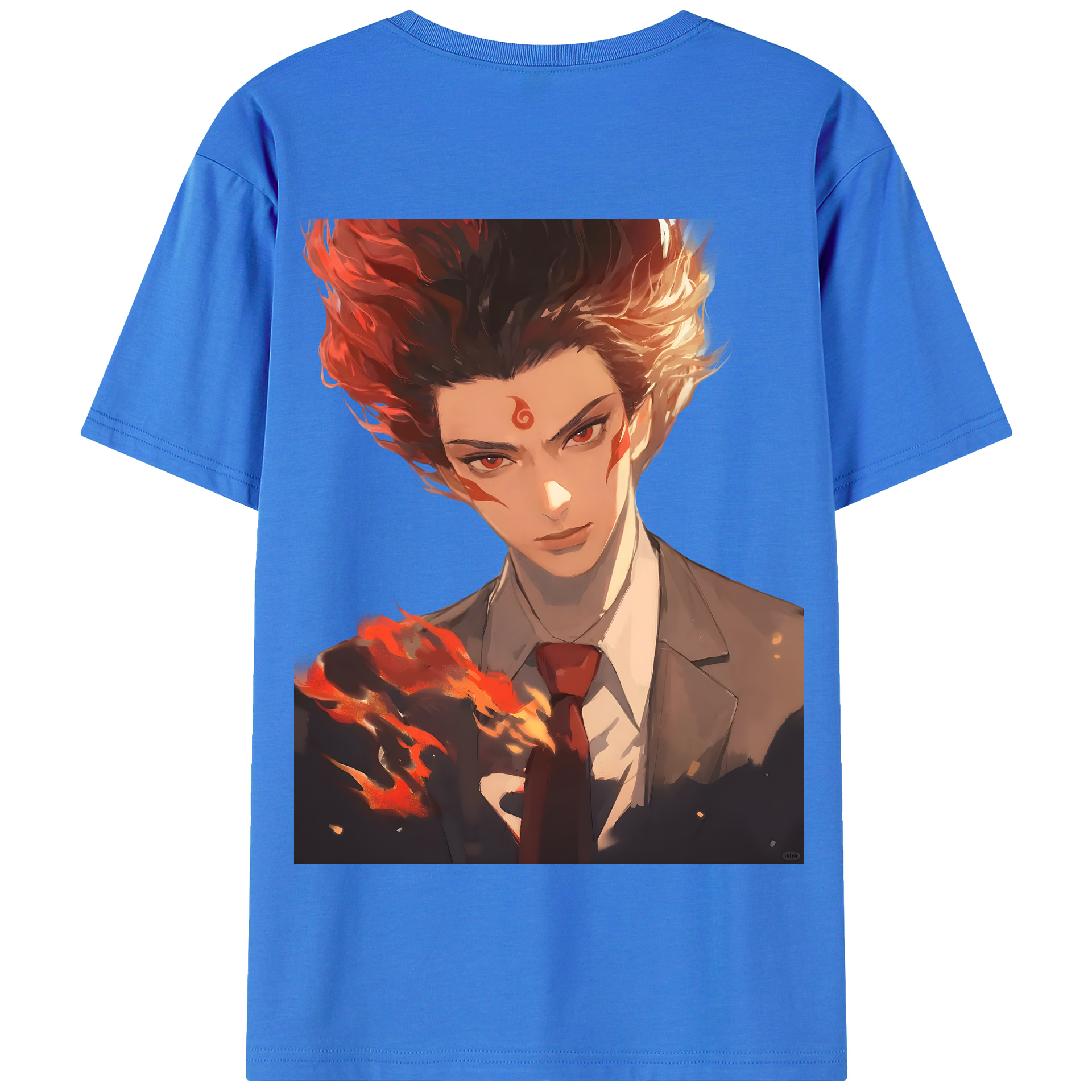 （画像用） Ne Zha 2 ナタ 魔童の大暴れ 綿100％半袖Tシャツ（背面プリント）
