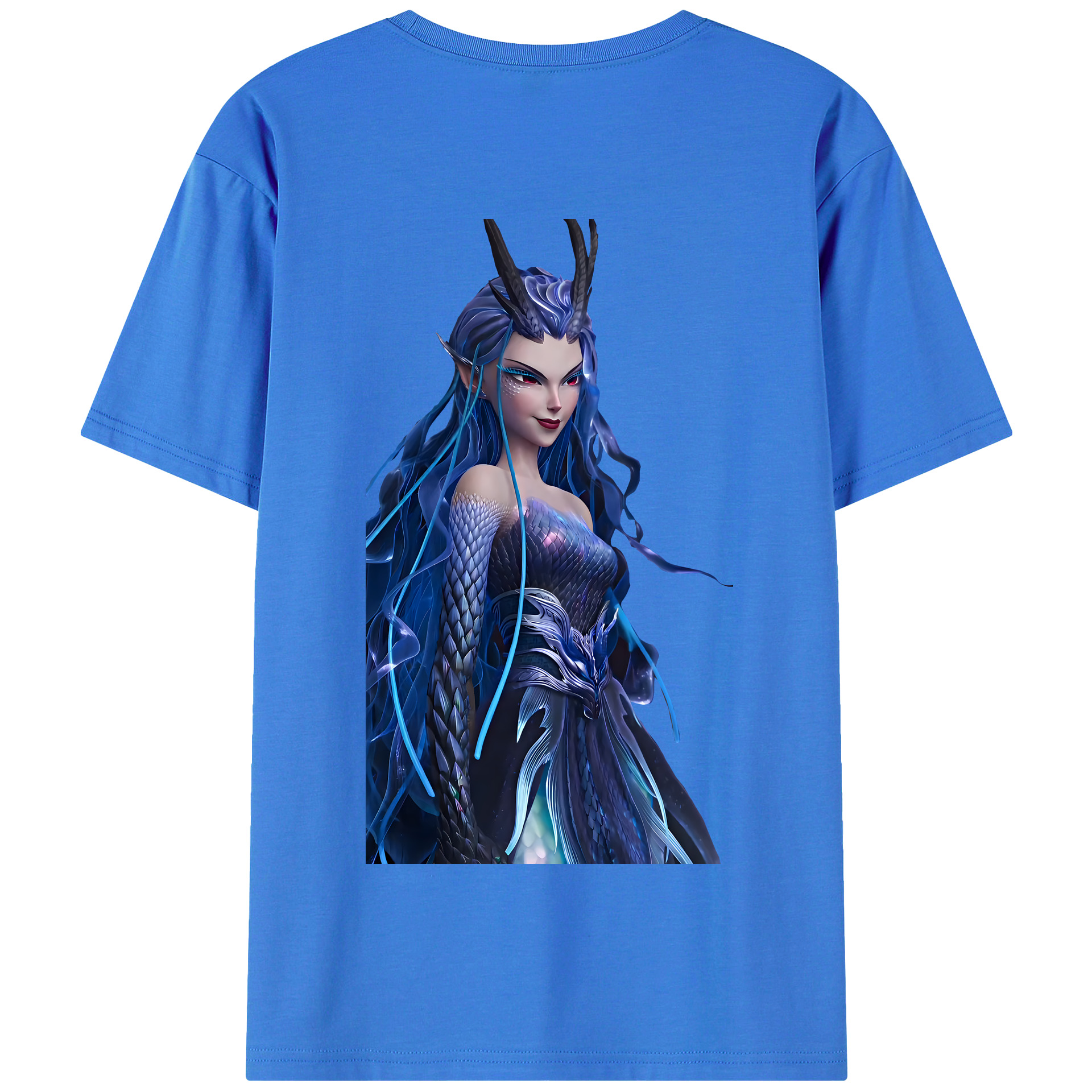 （画像用） Ne Zha 2 ナタ 魔童の大暴れ 綿100％半袖Tシャツ（背面プリント）