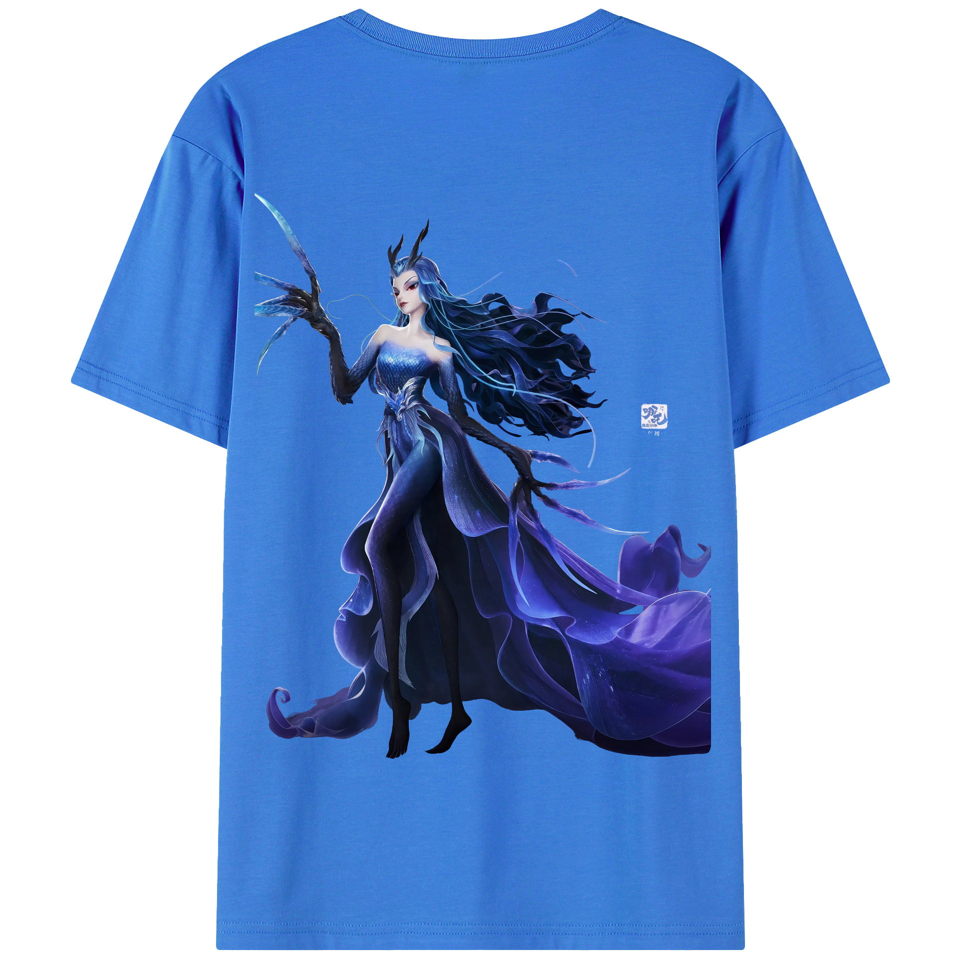 （画像用） Ne Zha 2 ナタ 魔童の大暴れ 綿100％半袖Tシャツ（背面プリント）