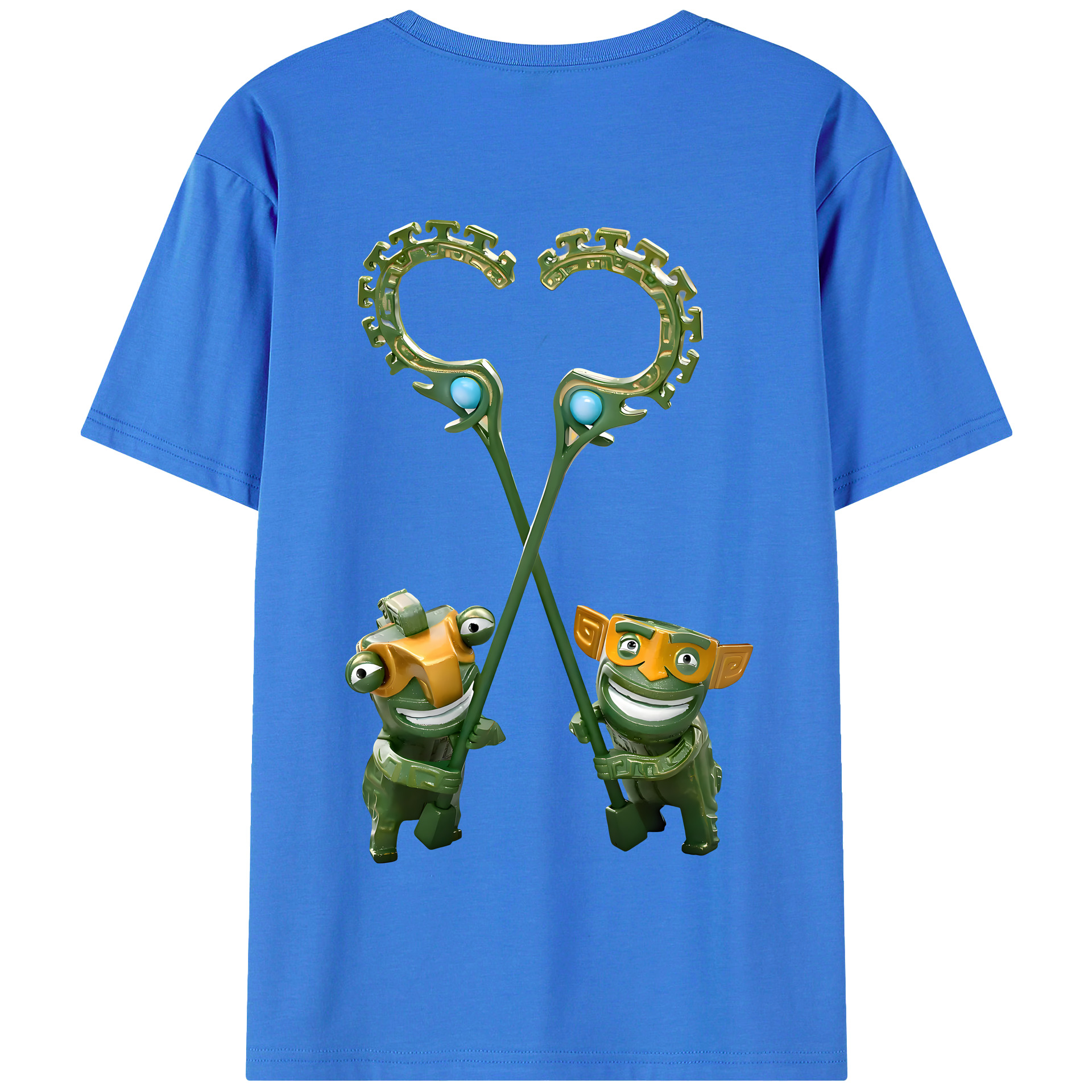 （画像用） Ne Zha 2 ナタ 魔童の大暴れ 綿100％半袖Tシャツ（背面プリント）