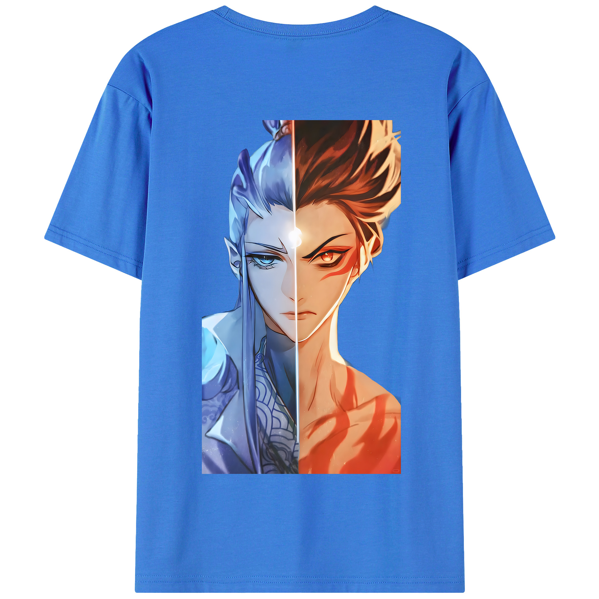 （画像用） Ne Zha 2 ナタ 魔童の大暴れ 綿100％半袖Tシャツ（背面プリント）