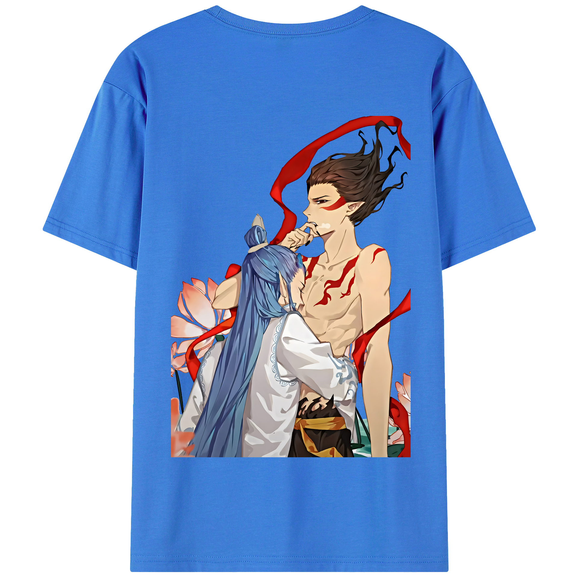 （画像用） Ne Zha 2 ナタ 魔童の大暴れ 綿100％半袖Tシャツ（背面プリント）