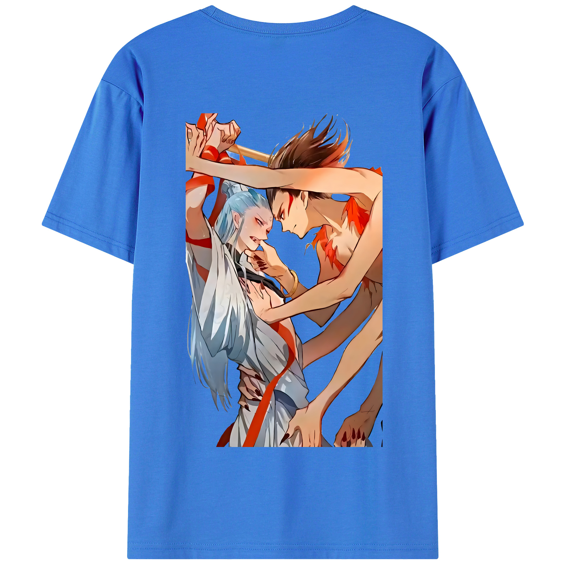 （画像用） Ne Zha 2 ナタ 魔童の大暴れ 綿100％半袖Tシャツ（背面プリント）