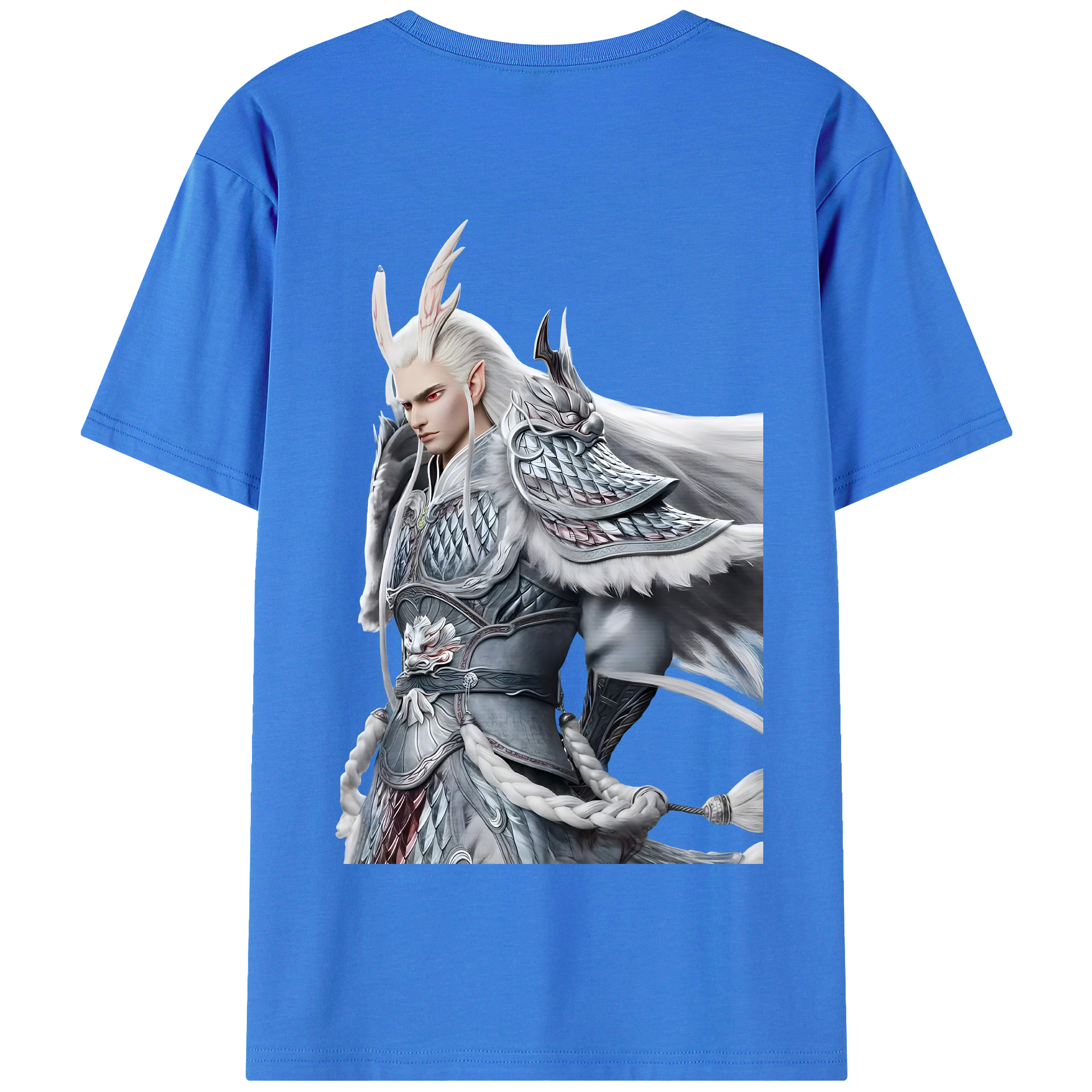 （画像用） Ne Zha 2 ナタ 魔童の大暴れ 綿100％半袖Tシャツ（背面プリント）