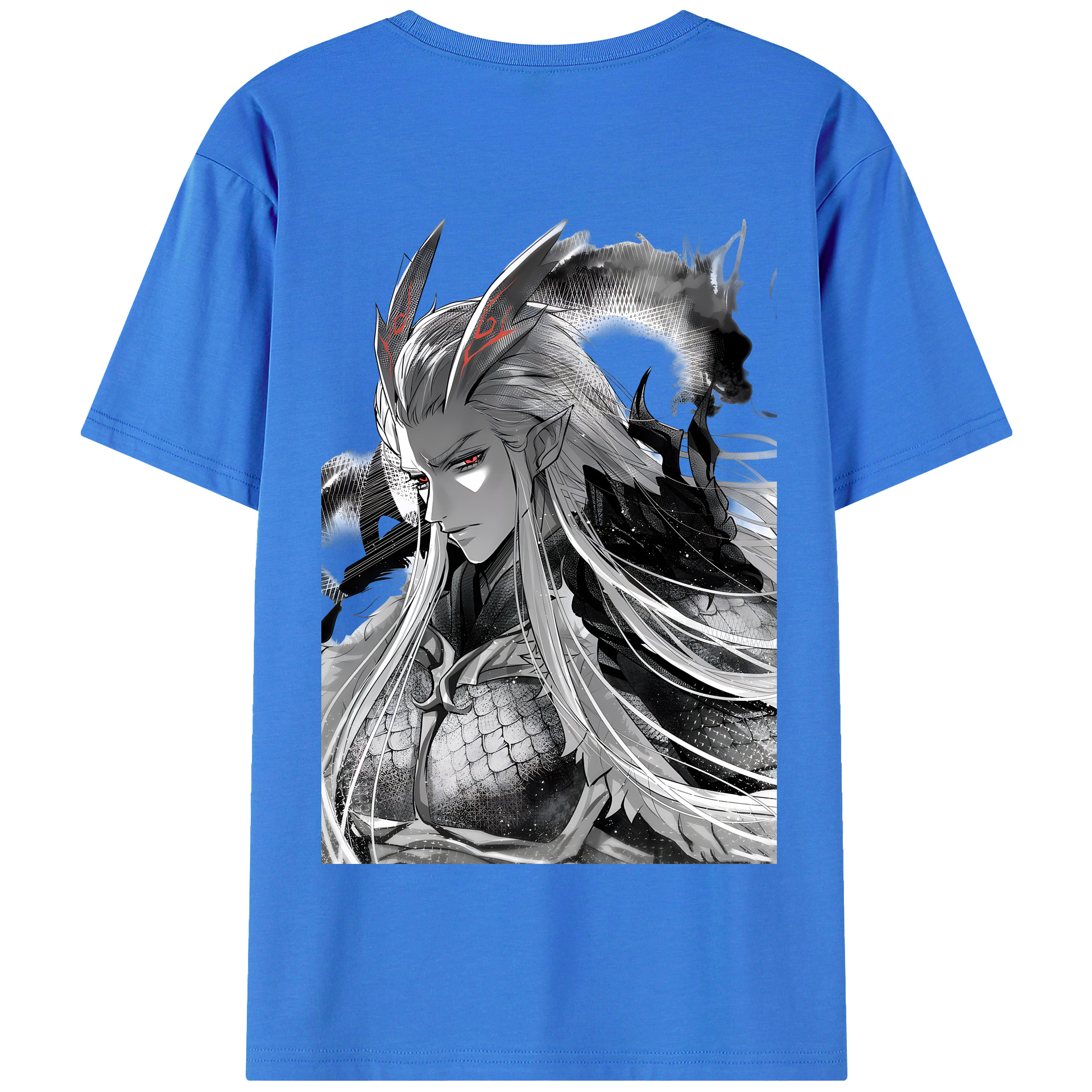 （画像用） Ne Zha 2 ナタ 魔童の大暴れ 綿100％半袖Tシャツ（背面プリント）