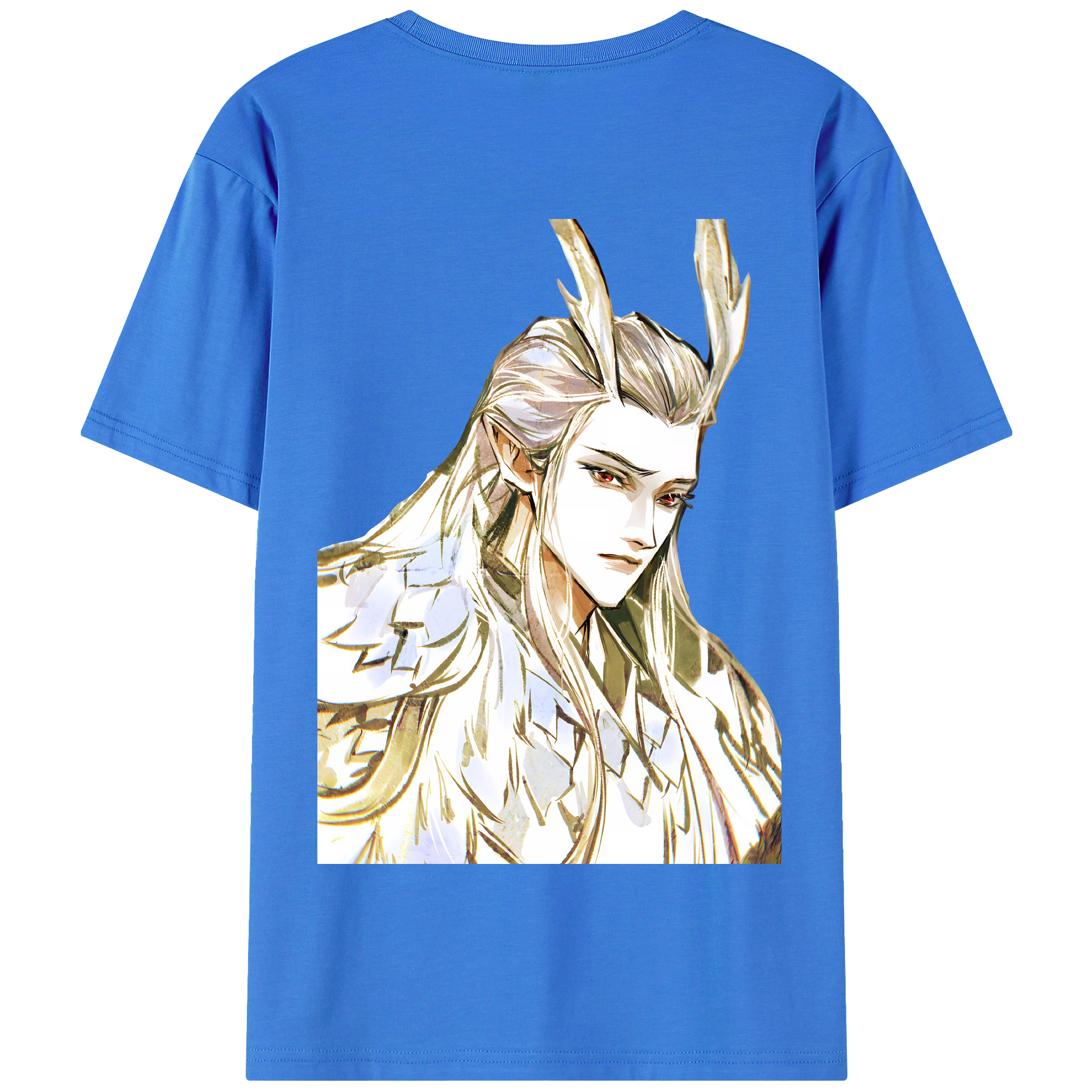 （画像用） Ne Zha 2 ナタ 魔童の大暴れ 綿100％半袖Tシャツ（背面プリント）