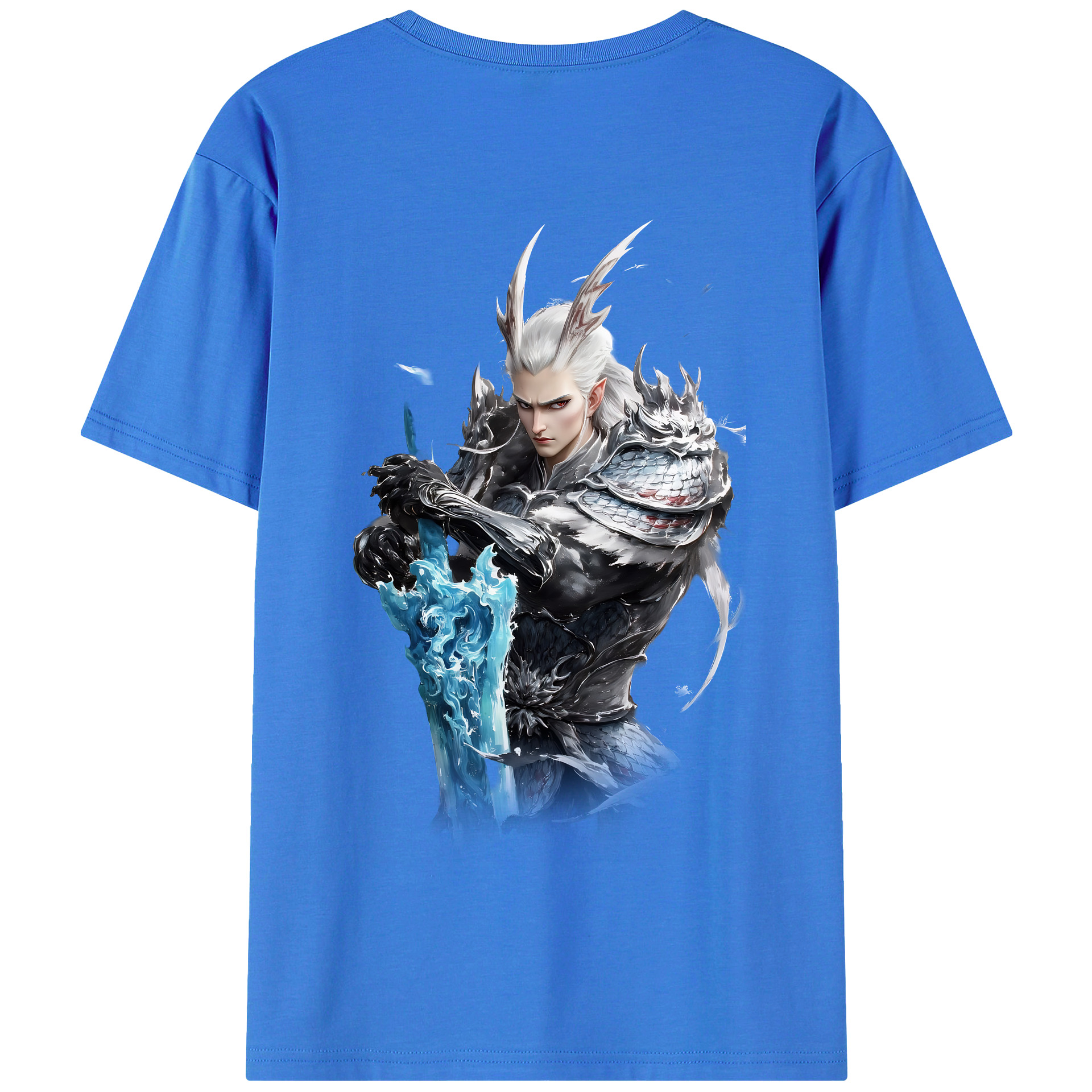 （画像用） Ne Zha 2 ナタ 魔童の大暴れ 綿100％半袖Tシャツ（背面プリント）